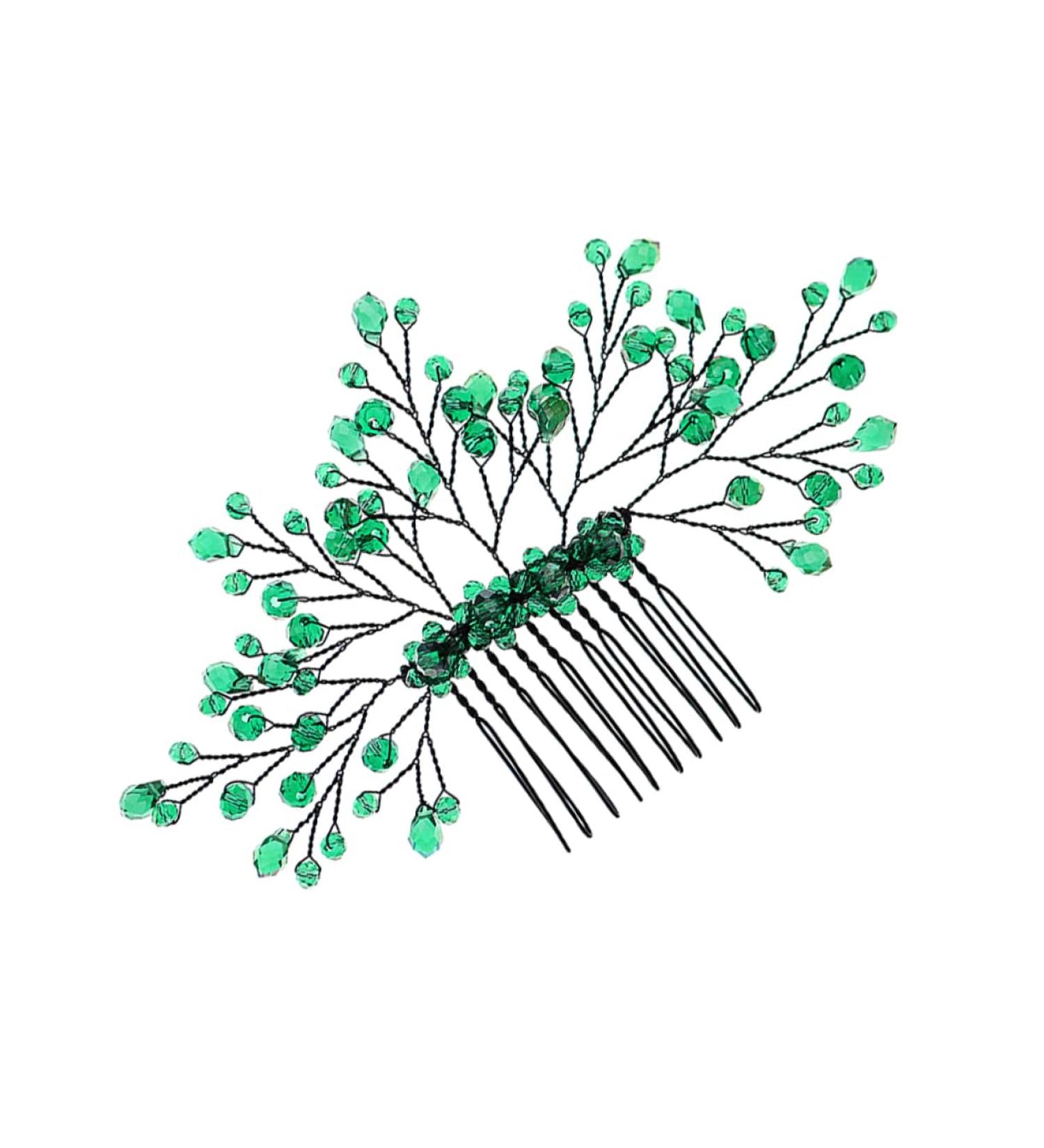 Mikinona Green Branches and Leaves Hair Comb Leaf Comb Hairpin Wedding Comb Hairpin Wedding Crystal Hair Decor Wedding Headdress Crystal Leaf Headdress Crystal Comb Hairpin Leaf Hair Comb - Buy Online on GoSupps.com