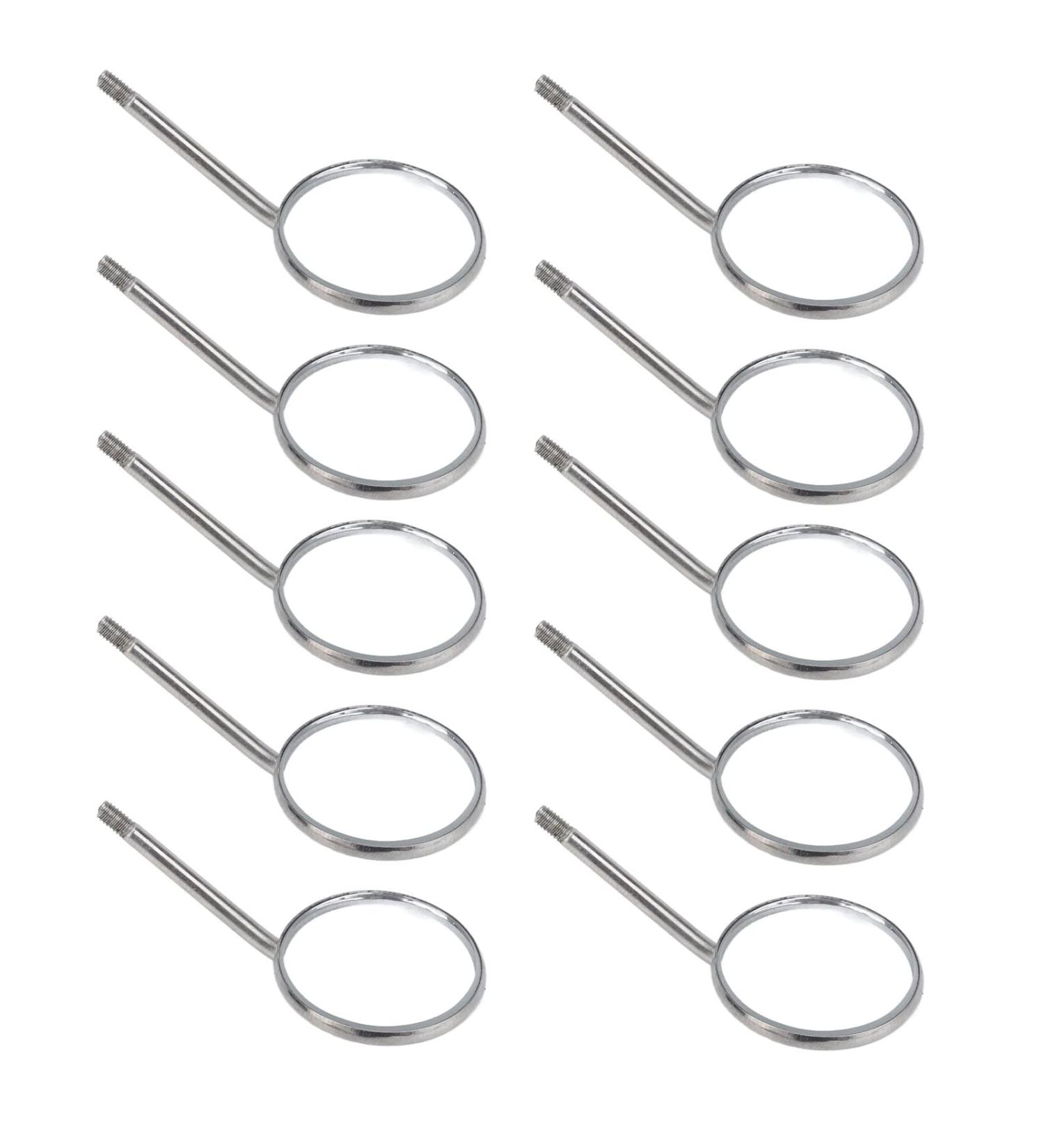 Premium 10PC Dental Care Set | Stainless Steel Mouth & Eyelash Extension Inspection Mirrors - 2.2cm Diameter - Buy Online on GoSupps.com