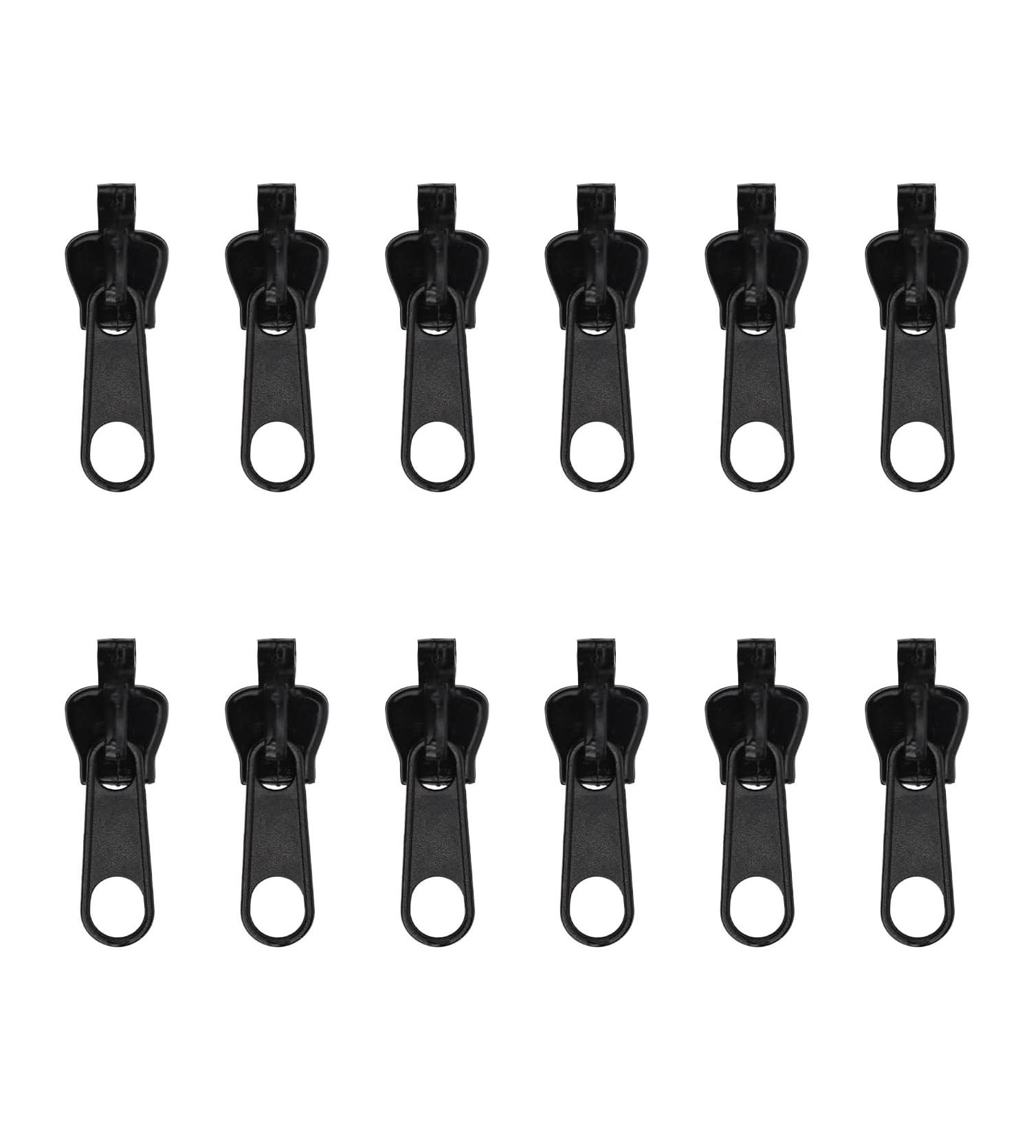 12-Piece Zipper Pull Set | Removable Zip Repair Kit | Black Zipper Fixers for Jackets Suitcases & Backpacks - Buy Online on GoSupps.com
