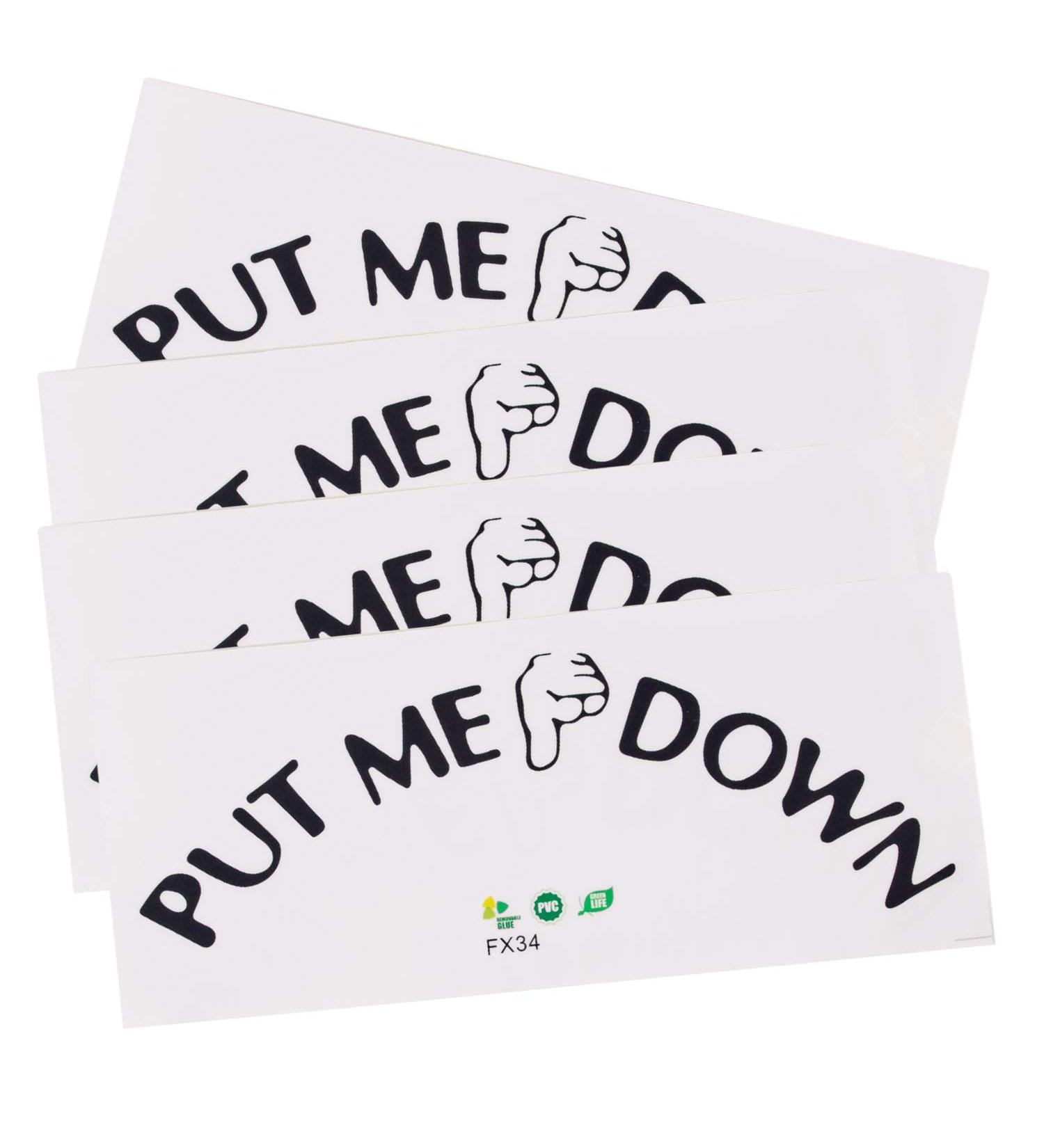 Framendino 4 Pack Black Funny Reminder Toilet Seat Decal Sticker Set for Bathroom - Buy Online on GoSupps.com