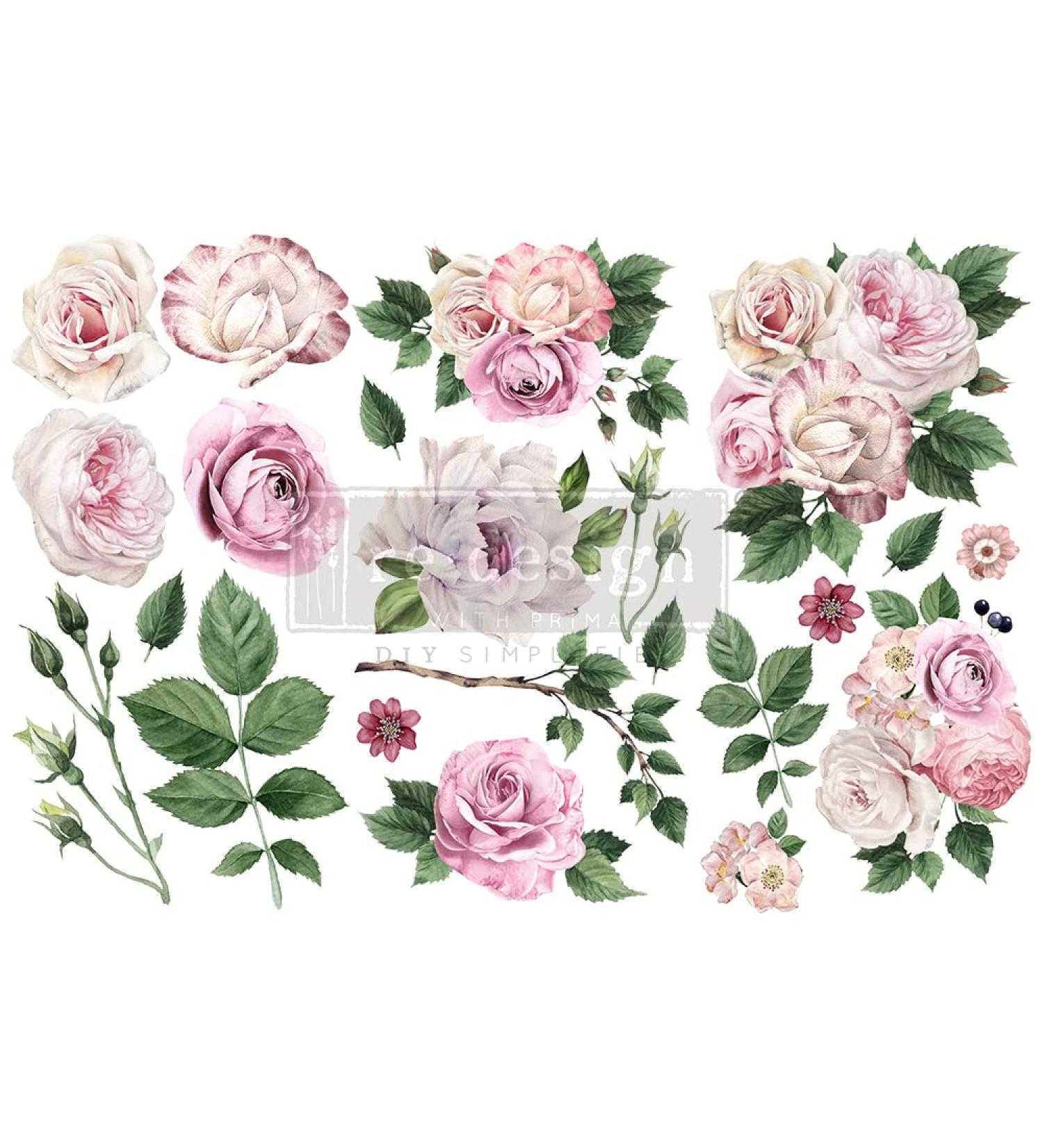 Redesign Decor Transfers- Delicate Roses 6x12 | Valentine's Day & Easter Decor | Kids & Mother's Day Gift - Buy Online on GoSupps.com