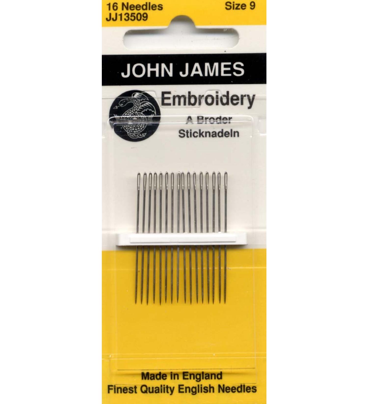 Colonial Needle John James Embroidery/Crewel Needles  Size 9