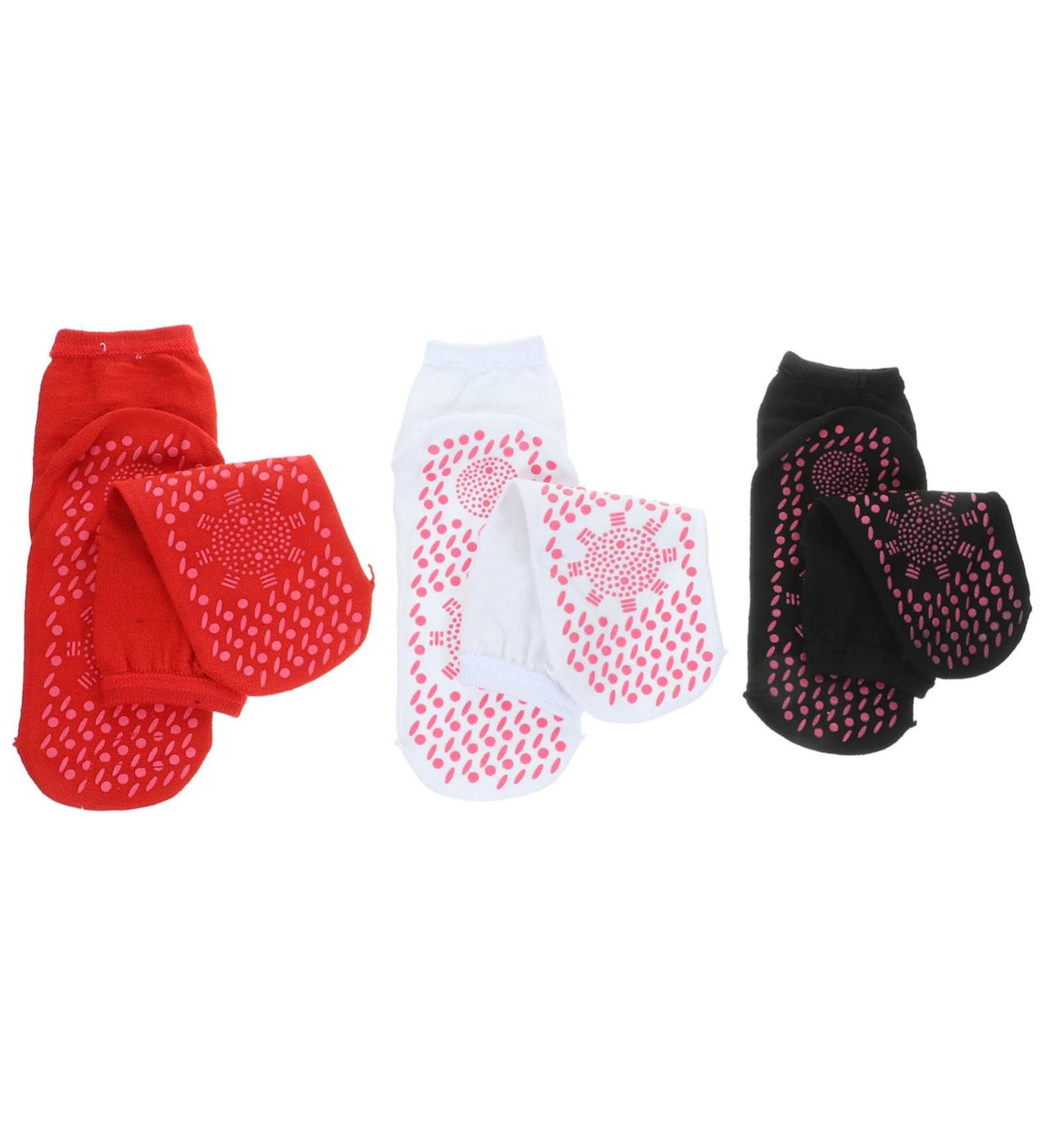 Besportble 6 Pairs Self-Warming Ski Socks - Thick Massage Padded Turmaline Health Socks for Men & Women - Ideal Gift & Stocking Filler - Buy Online on GoSupps.com