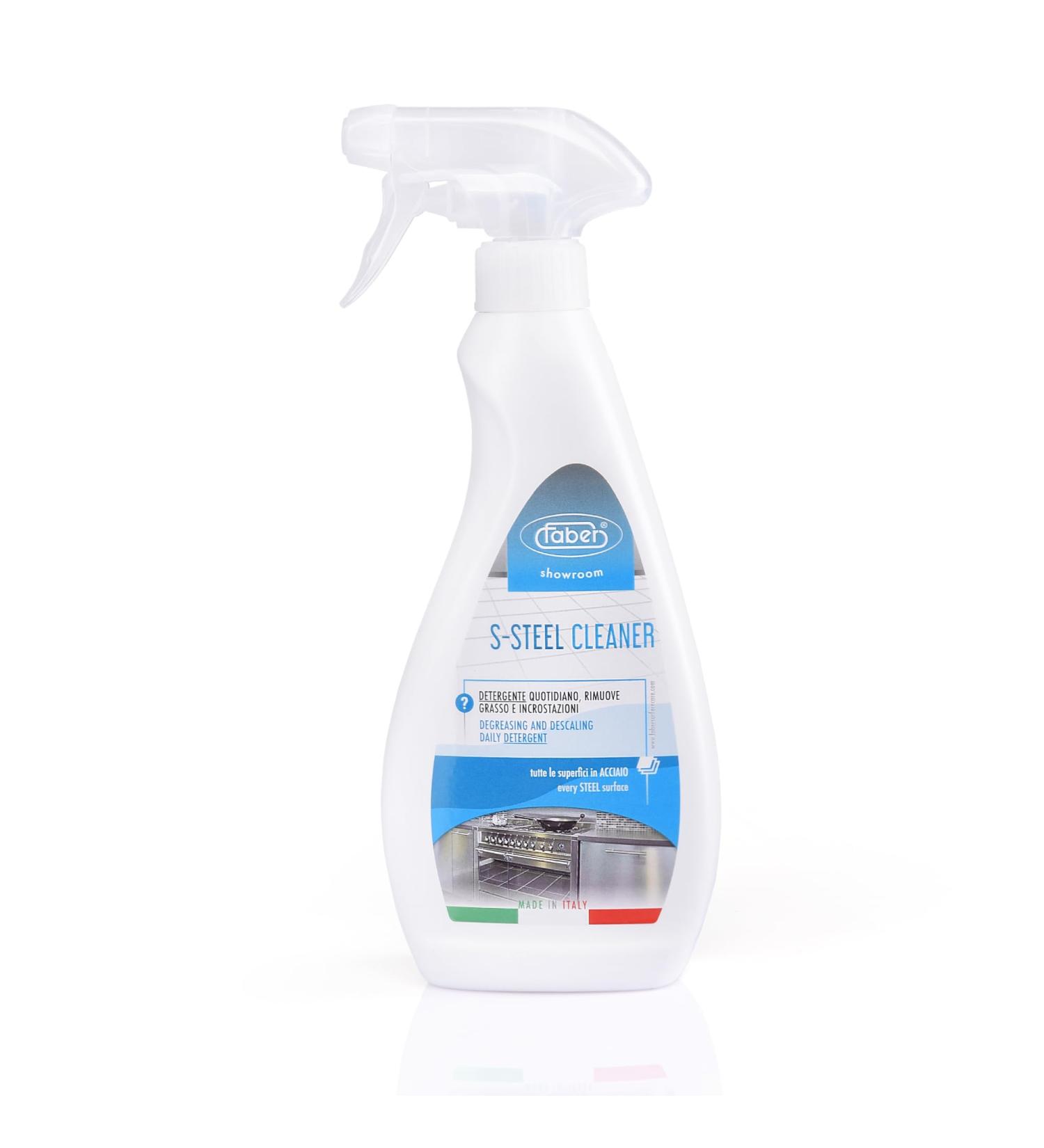 FABER Stainless Steel Cleaner & Polish - 500ML Spray | Remove Streaks Grease & Fingerprints - Ideal for Home & Commercial Use - Buy Online on GoSupps.com