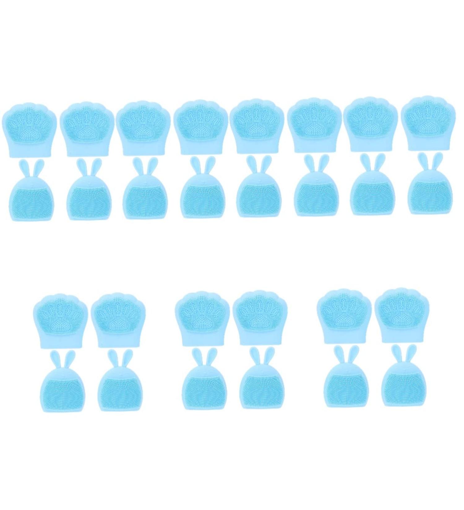 minkissy 28 Pcs Rabbit Ears Facial Brush Face Massage Brush Skin Care Brush Manual Face Cleansing Brush Facial Cleansing Tool Women Facial Brush Handheld Cute Rabbit Silica Gel Miss Light Bluex7pcs 7.5x7.5cmx7pcs - Buy Online on GoSupps.com