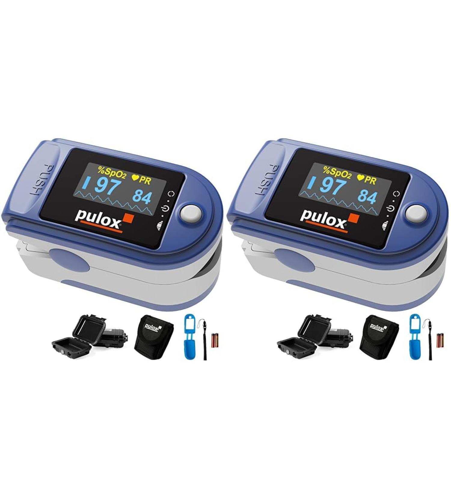 Buy PULOX PO-200 Pulse Oximeter with LCD Display - Pack of 2 | Accurate Health Monitoring | International Shipping - Buy Online on GoSupps.com