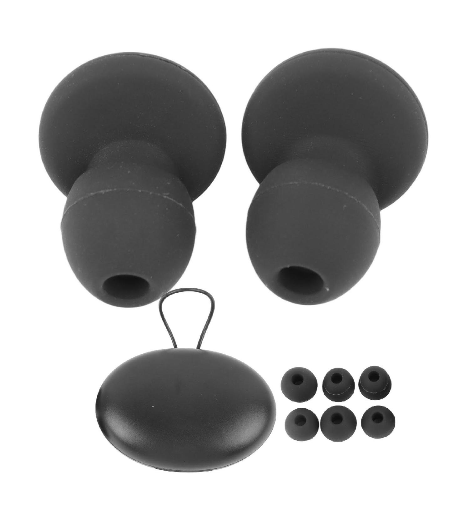Noise Reduction Earplugs for Sleeping | Silicone Reusable Ear Plugs with Headphone Box - Noise Cancelling Solution for Work & Rest - Buy Online on GoSupps.com