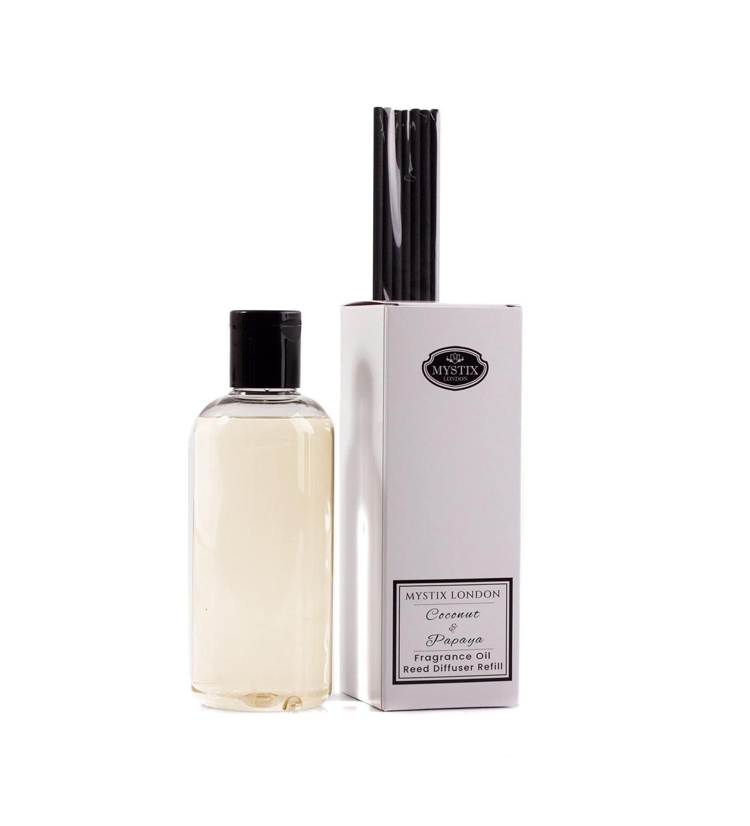 London | Coconut & Papaya | Fragrance Oil Reed Diffuser Refill | 250ml | Best Aroma for Home Kitchen Living Room and Bathroom | Perfect as a Gift
