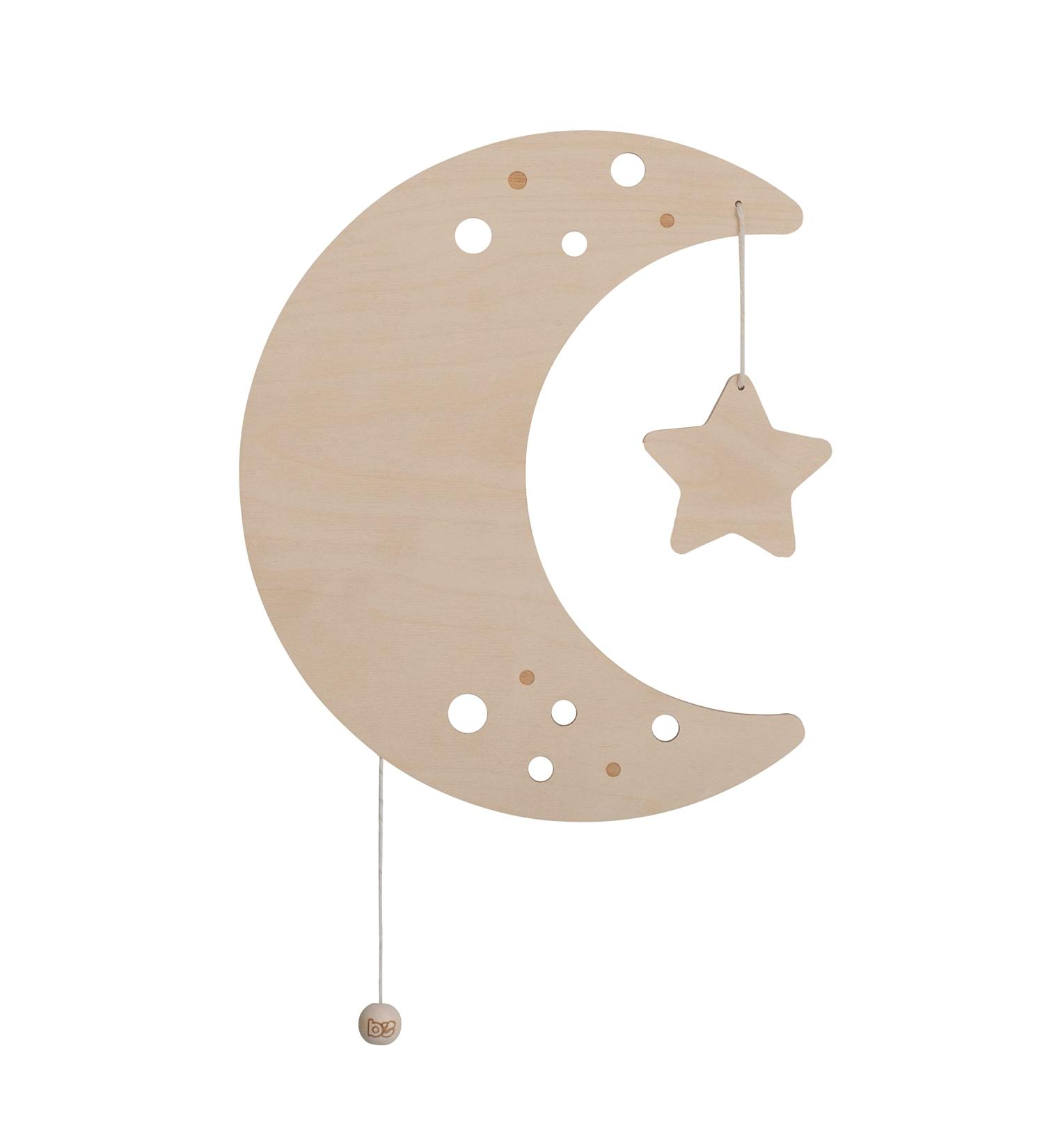 Bo Babys ONLY - Moon Wall Lamp for Baby Room | Night Lamp with Battery | FSC Quality Wood | 25 000 Hours of Light - Buy Online on GoSupps.com