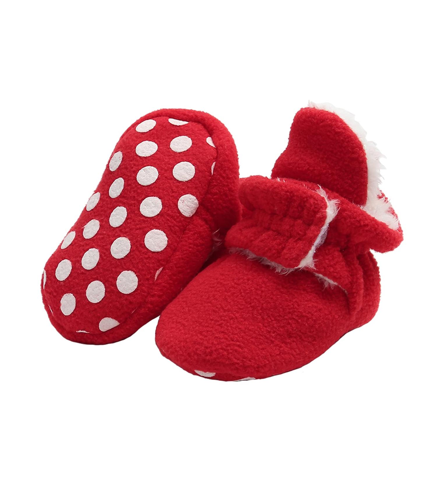 EDOTON Unisex Newborn Winter Boots - Warm Non-Slip Bootie Socks 12-18 Months (Red) - Buy Online on GoSupps.com