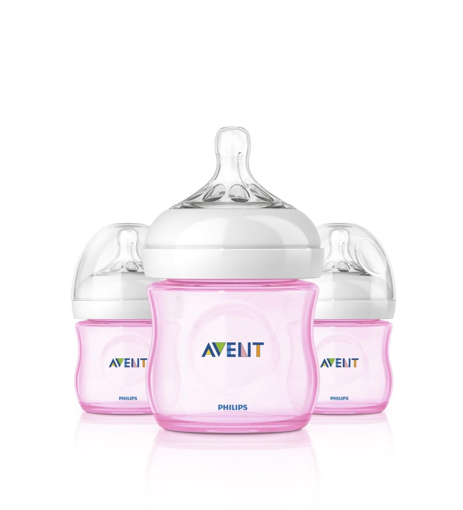 Philips AVENT Natural Bottle Set 3PK - 4oz (Girl)