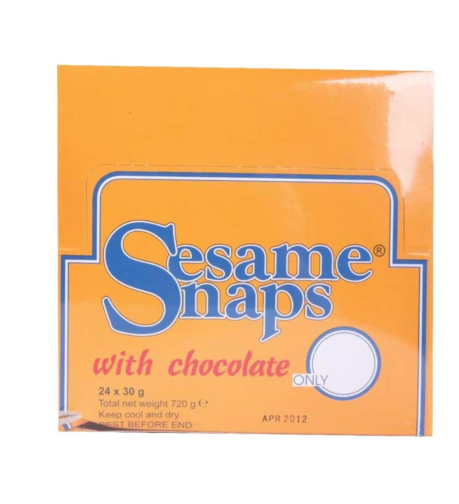 Sesame Snaps | Sesame Snaps Chocolate Coated | 19 x 30g