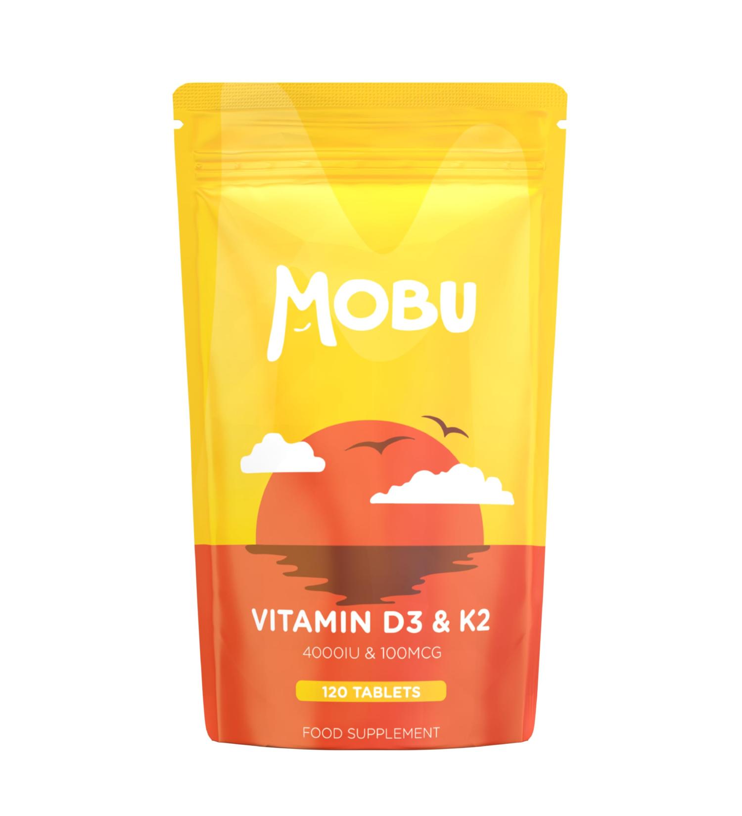Vitamin D3 4000IU and Vitamin K2 MK-7 100mcg 120 Tablets Immune Support & Bone Health Vegetarian UK Made Vitamin D3 & K2 Supplement GMP Approved MOBU 120 count (Pack of 1) - Buy Online on GoSupps.com