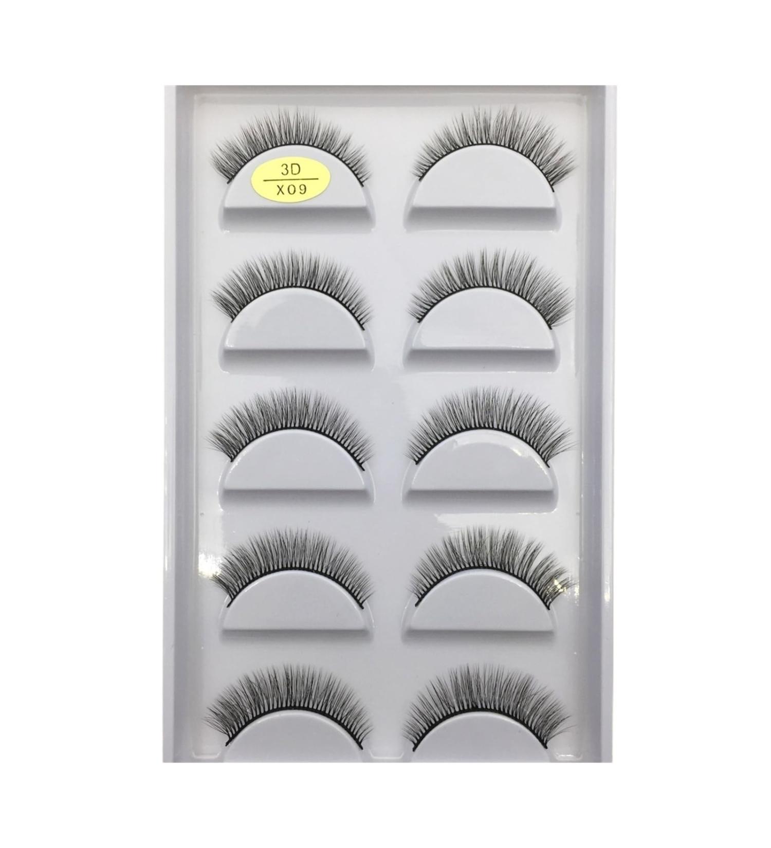 UAMOU 10/50 Boxes 37 Style 5 Pairs Natural 3D False Eyelashes Makeup Fake Eye Lashes Faux Cils Make Up Beauty Maquillaje Cheerfully (Color : 5Pairs X09 Size : 20 Boxes 100Pairs) - Buy Online on GoSupps.com