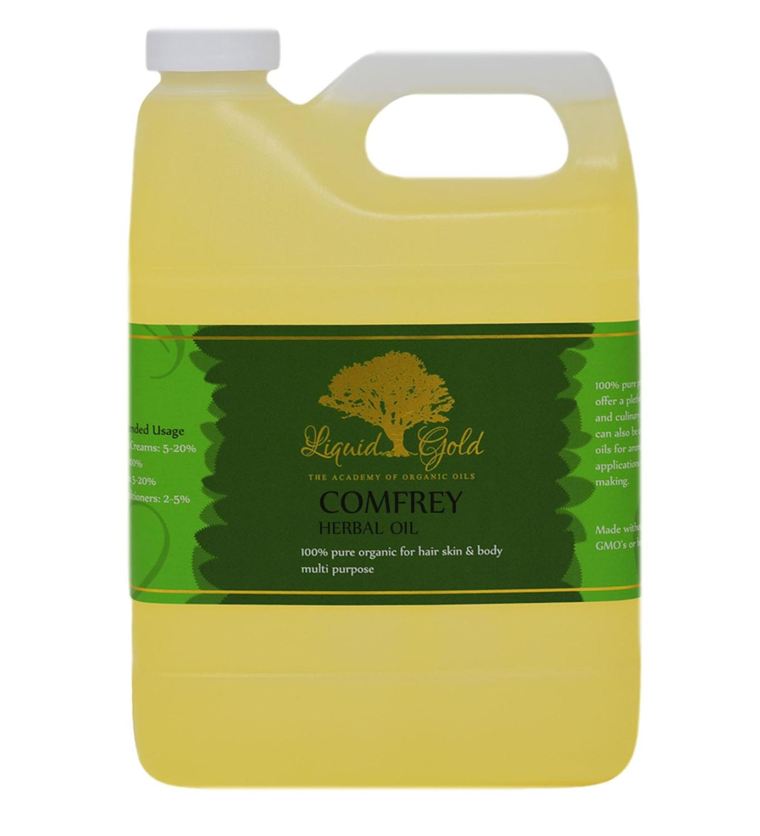 32 oz Premium Comfrey Herbal Infused Oil - Organic Natural Skin Hair & Body Care - Buy Online on GoSupps.com