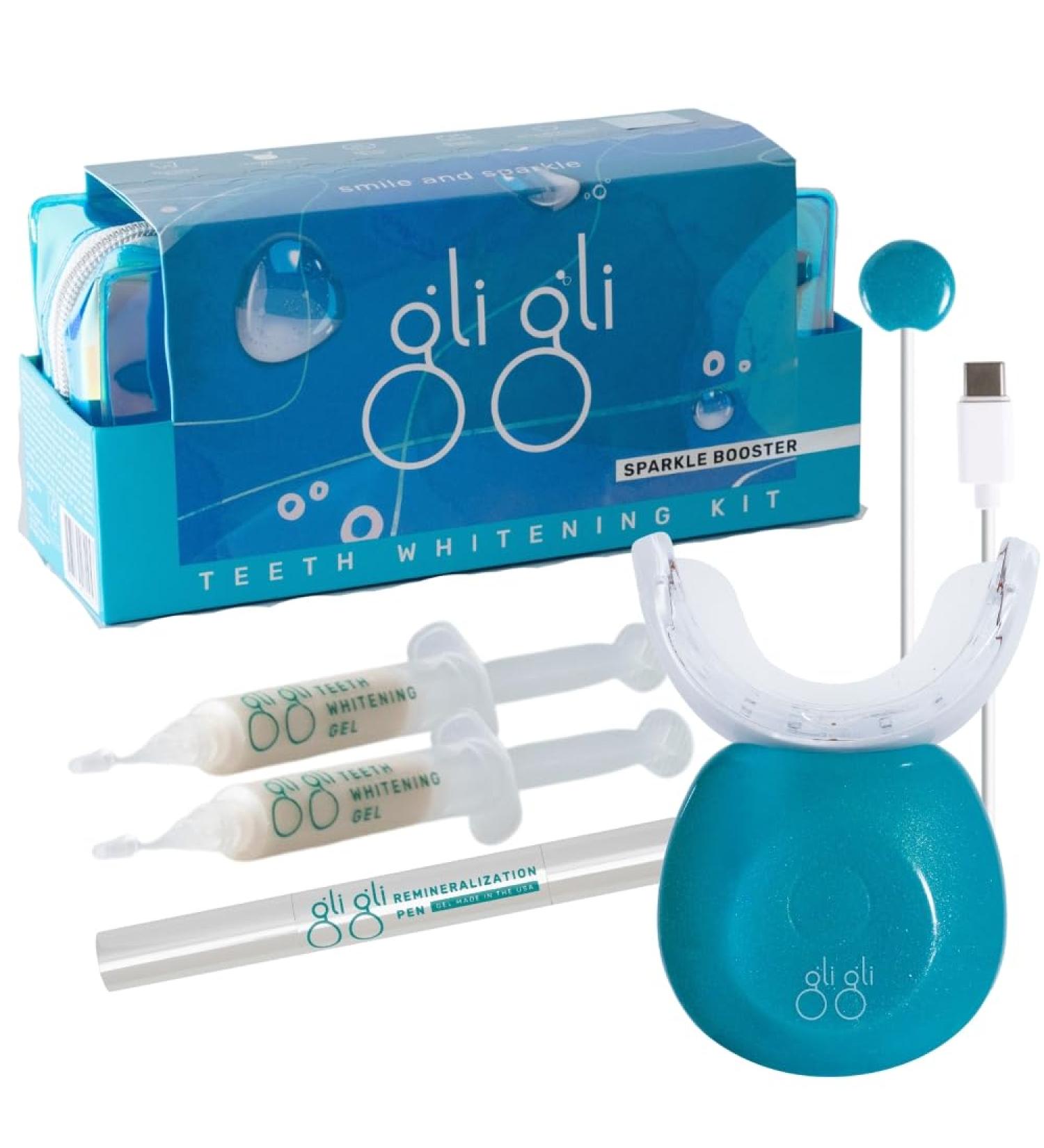 Sparkle Booster Teeth Whitening Kit | 2 x 5ml Whitening Gel LED Device & Shade Guide | 10-15 Day Treatment for Bright Smile - Buy Online on GoSupps.com