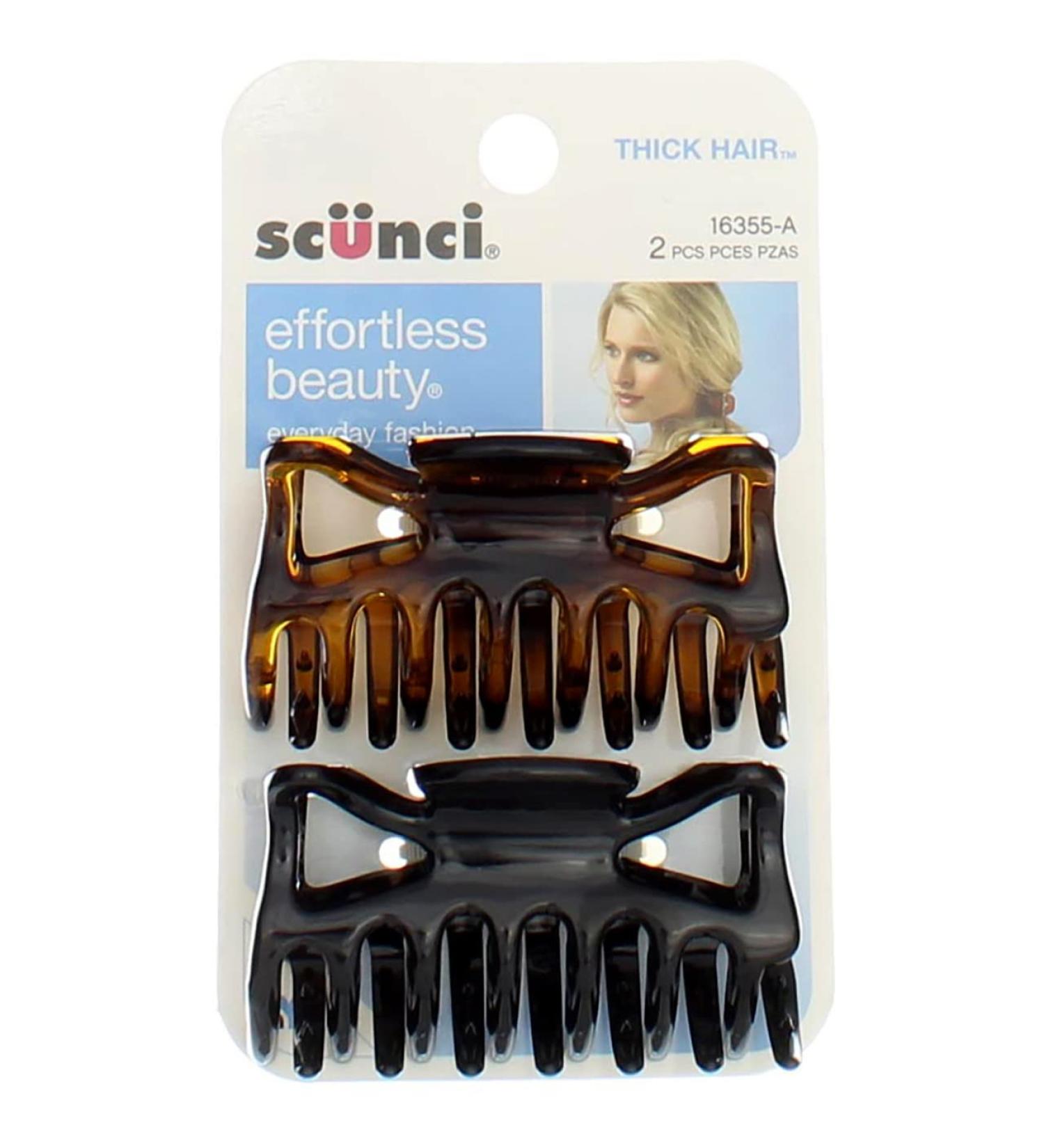 Scunci Effortless Beauty Jaw Clips for Thick Hair - 2 Pack | Best Hair Accessories - Buy Online on GoSupps.com