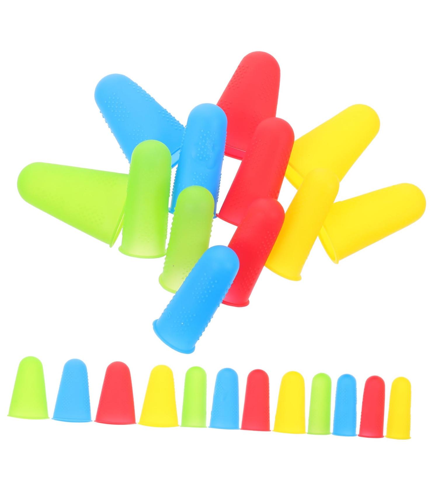 FRCOLOR 12pcs Silicone Finger Cots | Durable Finger Protectors for Sewing & Crafts | Office & Daily Use Accessories - Buy Online on GoSupps.com