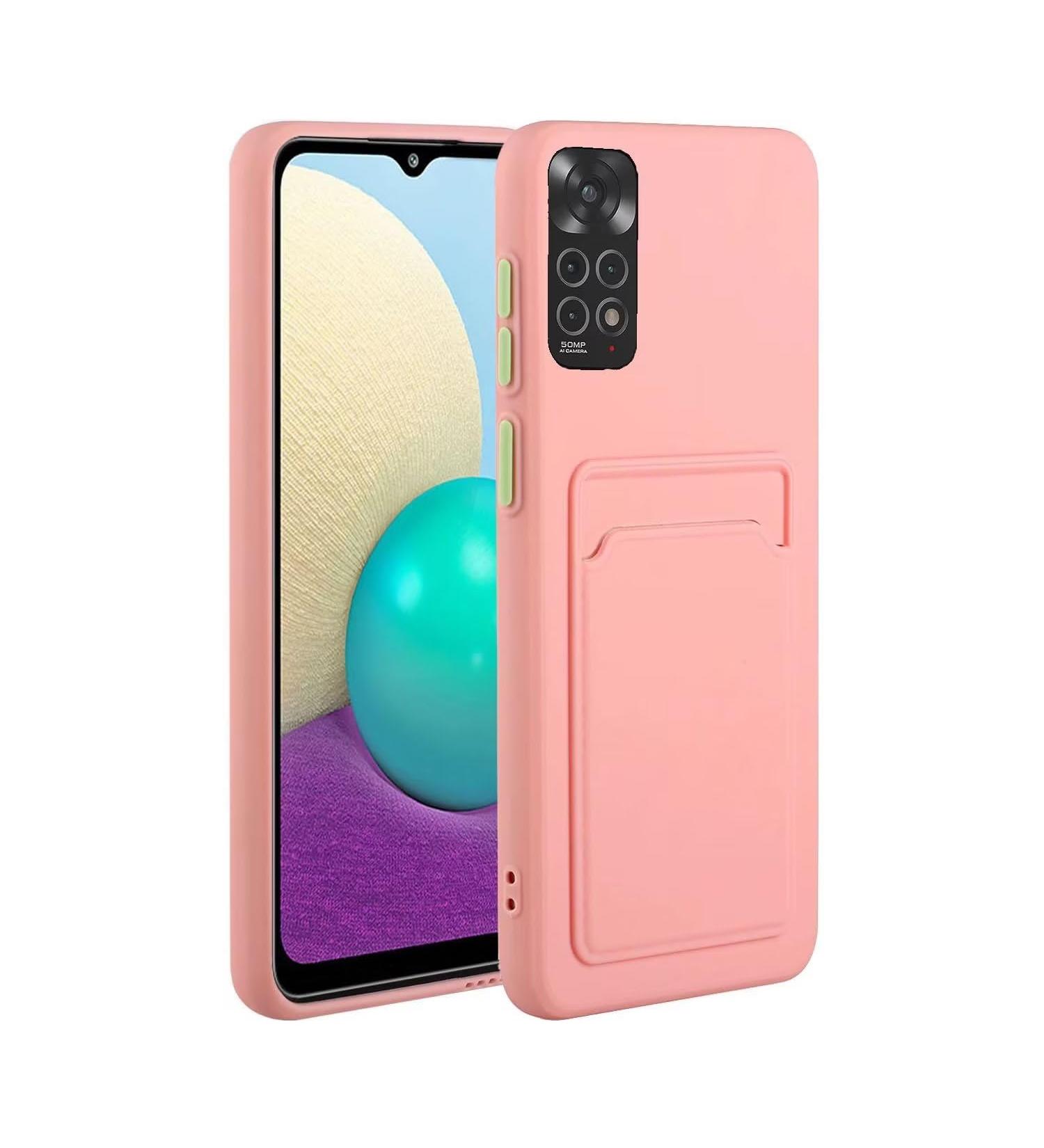 Buy Tivenfezk Nadoli Silicone Case for Xiaomi Redmi Note 11 Pro - Ultra Thin Shockproof Scratch-Resistant Wallet TPU Cover with Credit Card Holder - Rosa  - Buy Online on GoSupps.com