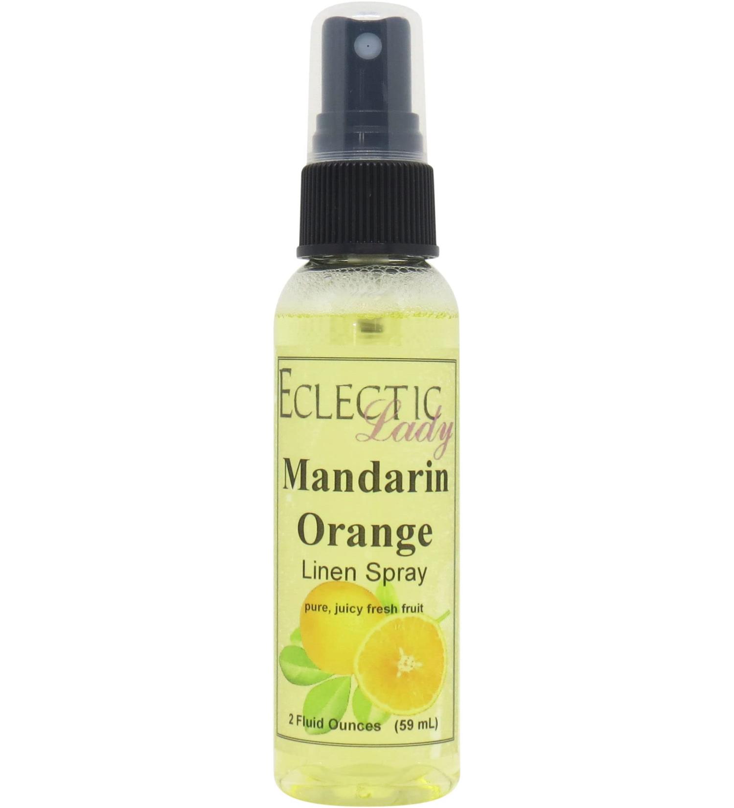 Mandarin Orange Linen Spray 4 ounces - Eclectic Lady Sheet and Linen Spray - No Artificial Colors Parabens or Preservatives - Long-Lasting Scent for Bed Fabric & Pillow 4 Fluid Ounces - Buy Online on GoSupps.com