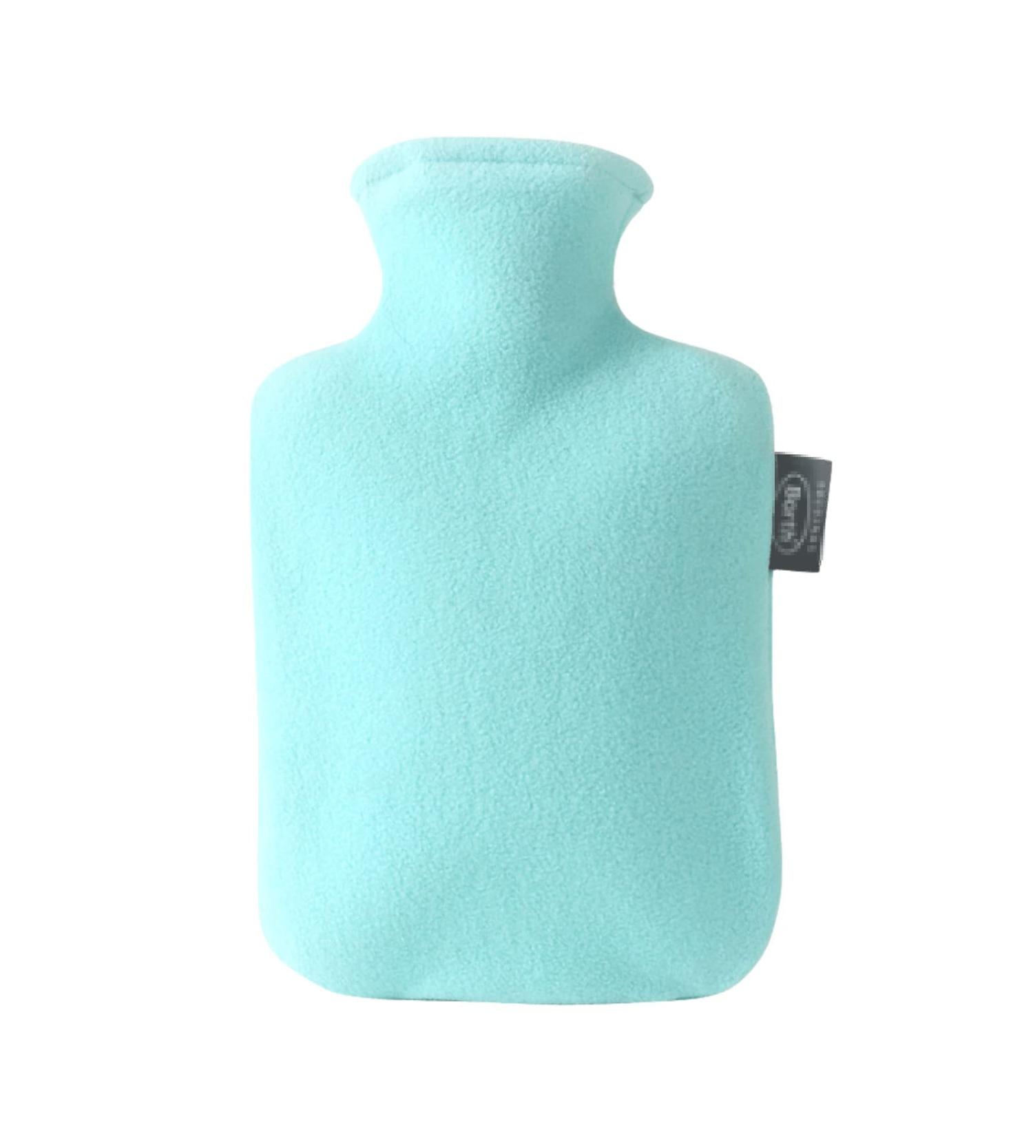 MAIES Small Hot Water Bottle 1000ml - Soft Flannel Cover for Heat & Cold Therapy | Thickened PVC Design for Comfort - Buy Online on GoSupps.com