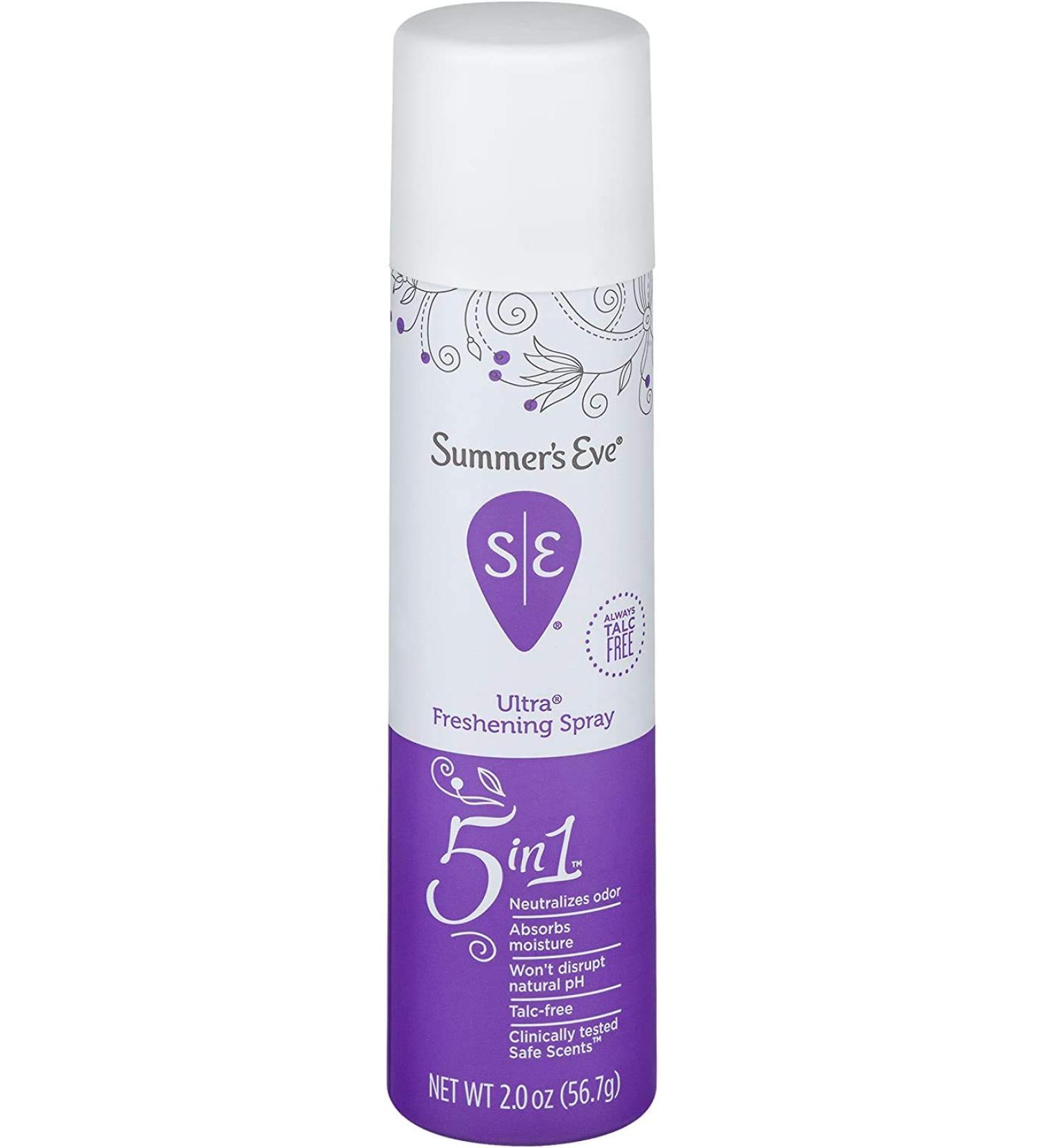 Summer's Eve Freshening Spray Ultra - pH Balanced, Dermatologist & Gynecologist Tested, 2 oz (Pack of 2) - Buy Online on GoSupps.com