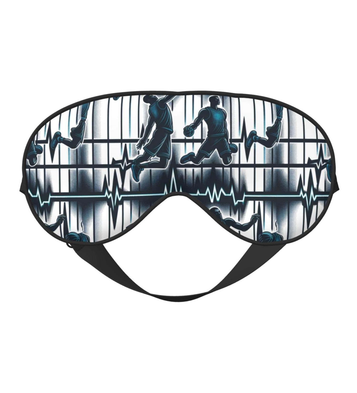 Double-Sided Eye Mask - Unisex Sleep Shade Cover for Basketball Dunk & Heartbeat Design - Ideal for Comfortable Sleep - Buy Online on GoSupps.com