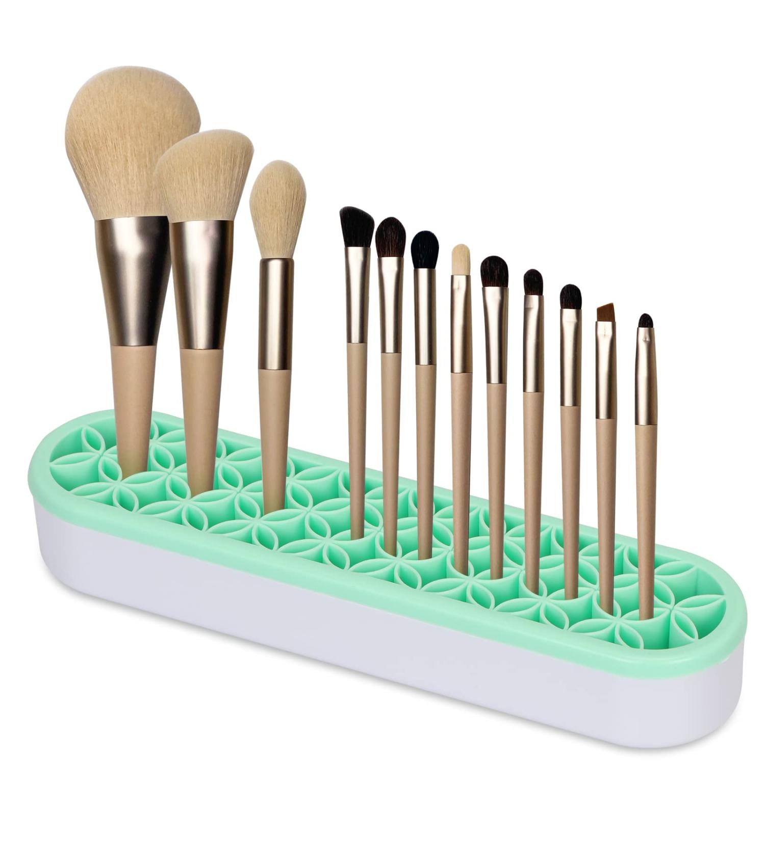 Unaone Silicone Makeup Brush Holder - Multipurpose Beauty Tool Organizer in Green - Buy Online on GoSupps.com