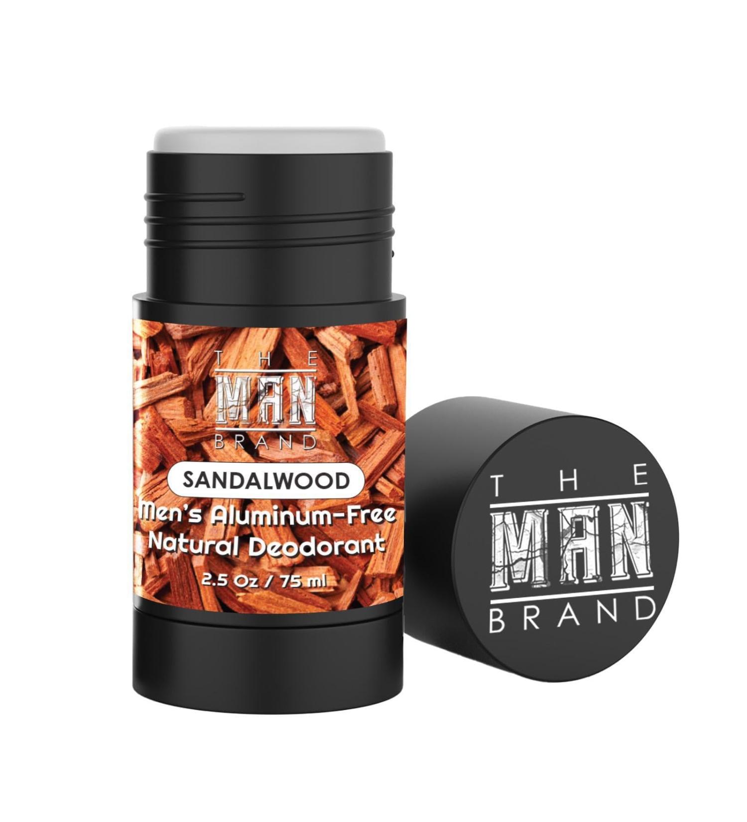 Sandalwood Deodorant for men - Mens Aluminum Free Sandalwood Deodorant - Natural Sandalwood Deodorant Baking Soda Free - All Natural Deodorant for Men (Sandalwood - 2.5 oz)