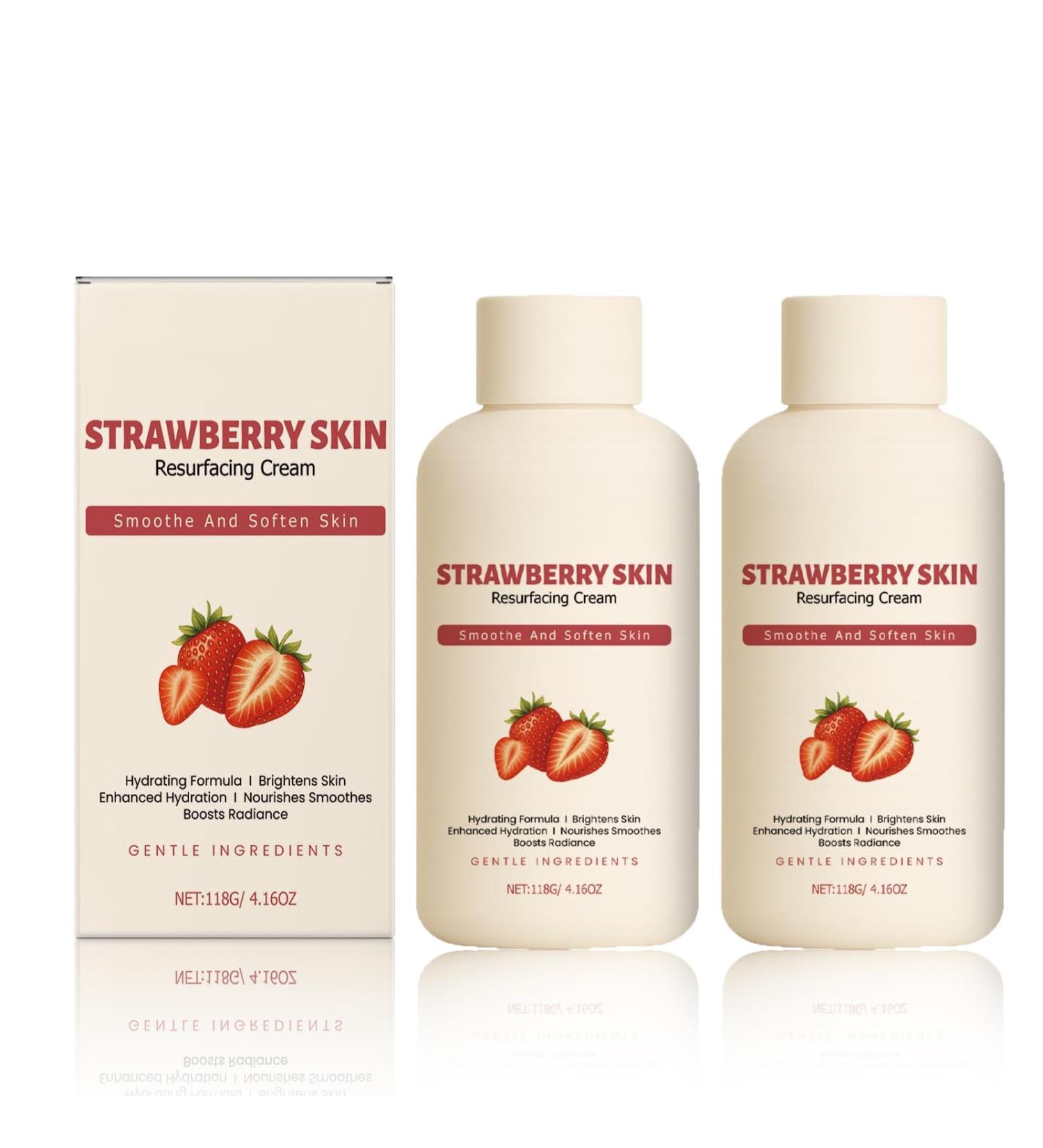  Generisch Strawberry Hydrating Resurfacing Cream - Long Lasting Hydration - Reduces Chicken Skin - Refines Pores - Non Greasy (2 Pcs 236g) - Buy Online on GoSupps.com