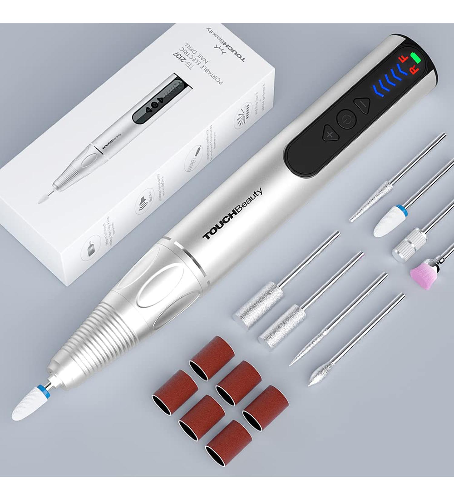 TOUCHBeauty 8 in 1 Electric Cordless Manicure Pedicure Nail Files Set Dual Rotation Electric Manicure Drill Set 8 Versatile Attachments 5 - Speed Motor Fast Rotation (30000 RPM) AG-2137 - Buy Online on GoSupps.com