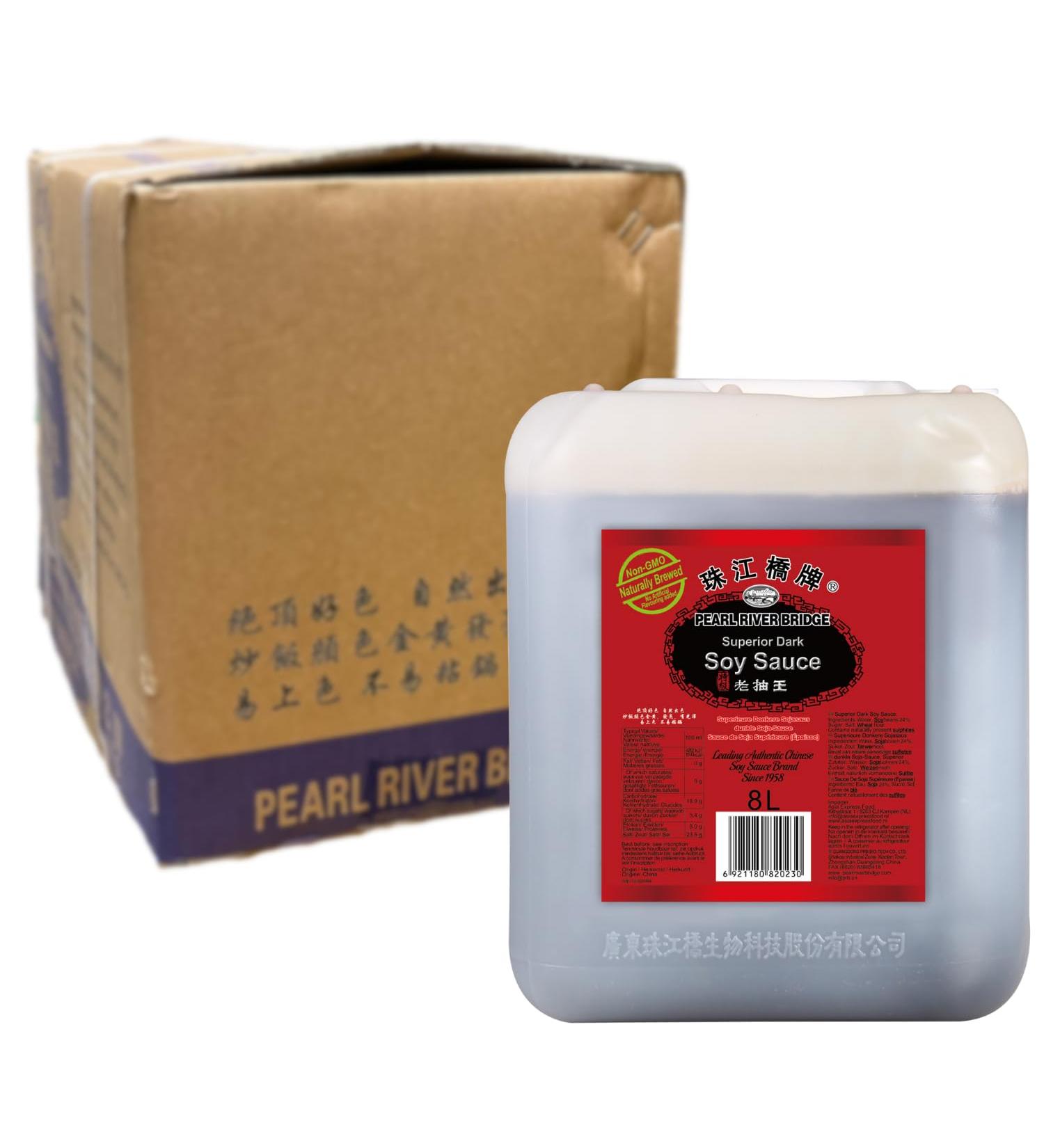 Pearl River Bridge Superior Dark Soy Sauce - 2 x 8LTR Multipack | Premium Quality for International Shipping - Buy Online on GoSupps.com
