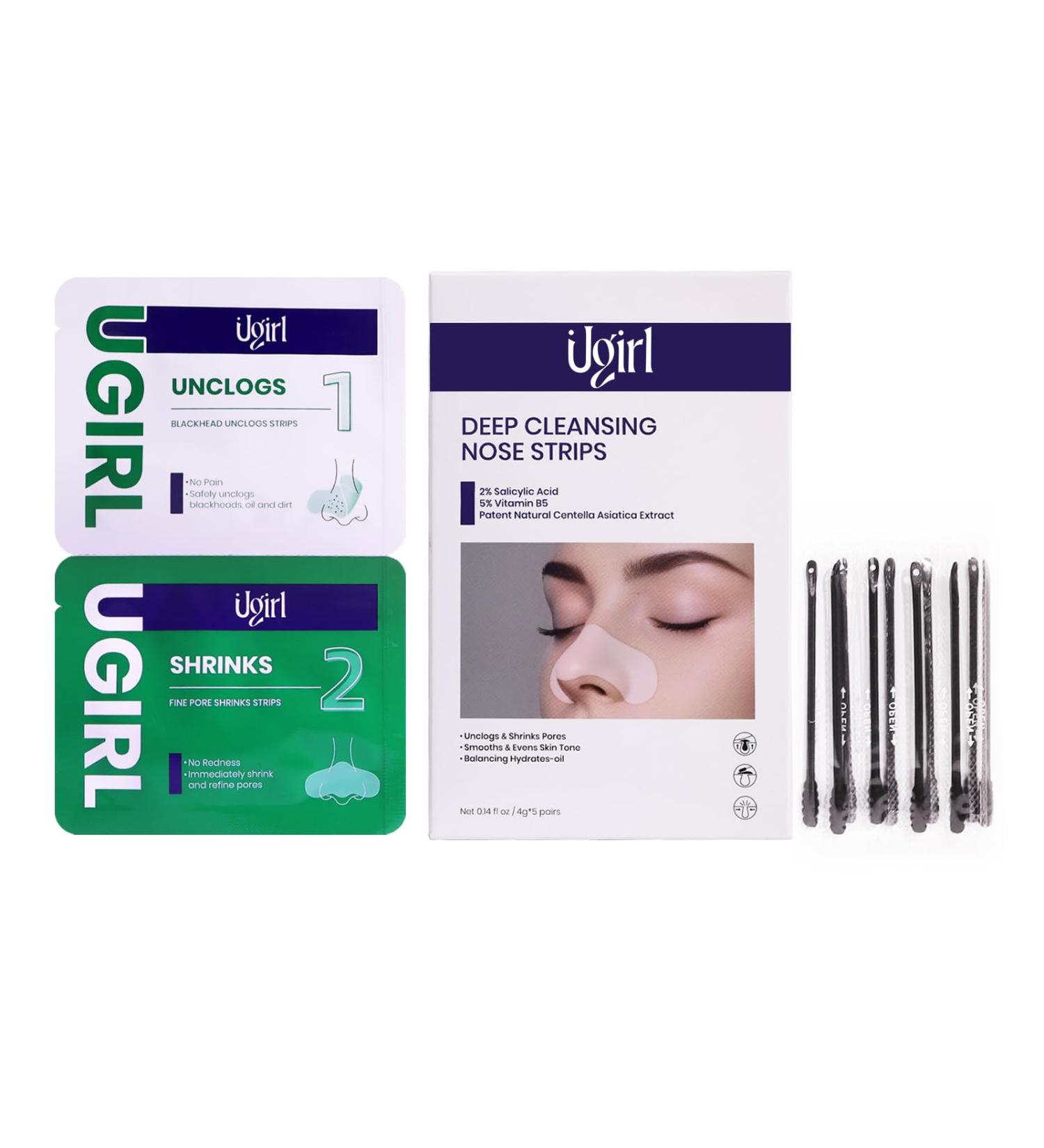 Nose Strips Blackhead Remover - 5 Pairs of Pain-Free Pore Cleansing Patches | Easily Removes Blackheads & Pores - Buy Online on GoSupps.com