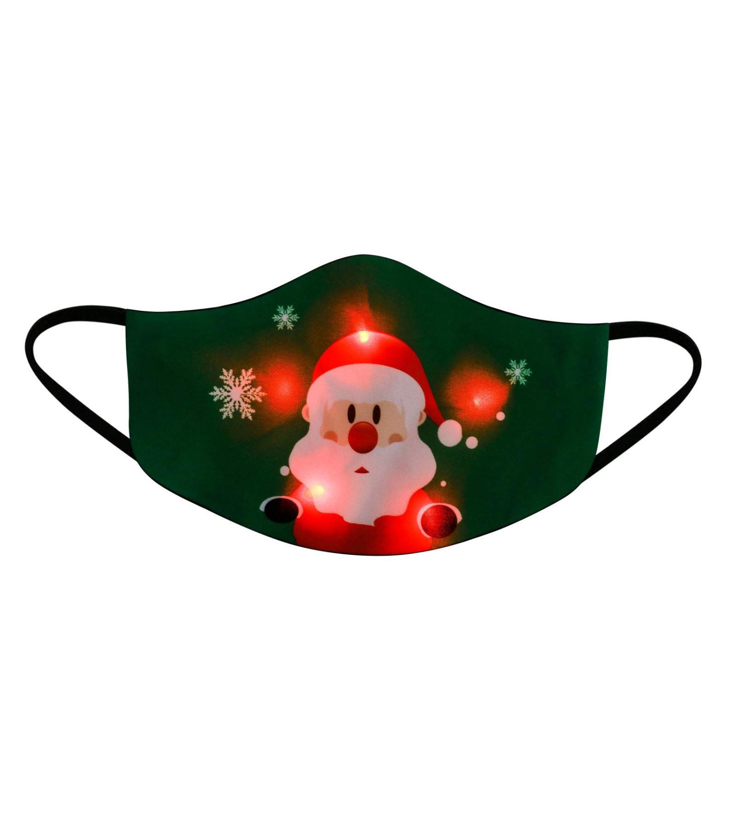 Riou Christmas Face Mask LED - Washable Adult Motif Fabric Bandana for Fun Protection & Versatility - Buy Online on GoSupps.com