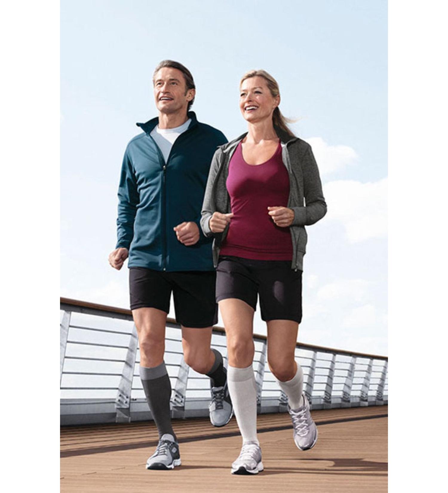 Jobst Sport Running Stockings - Compression Socks for Men & Women | Improve Blood Circulation | Soft Lightweight Breathable Gray XL - Buy Online on GoSupps.com