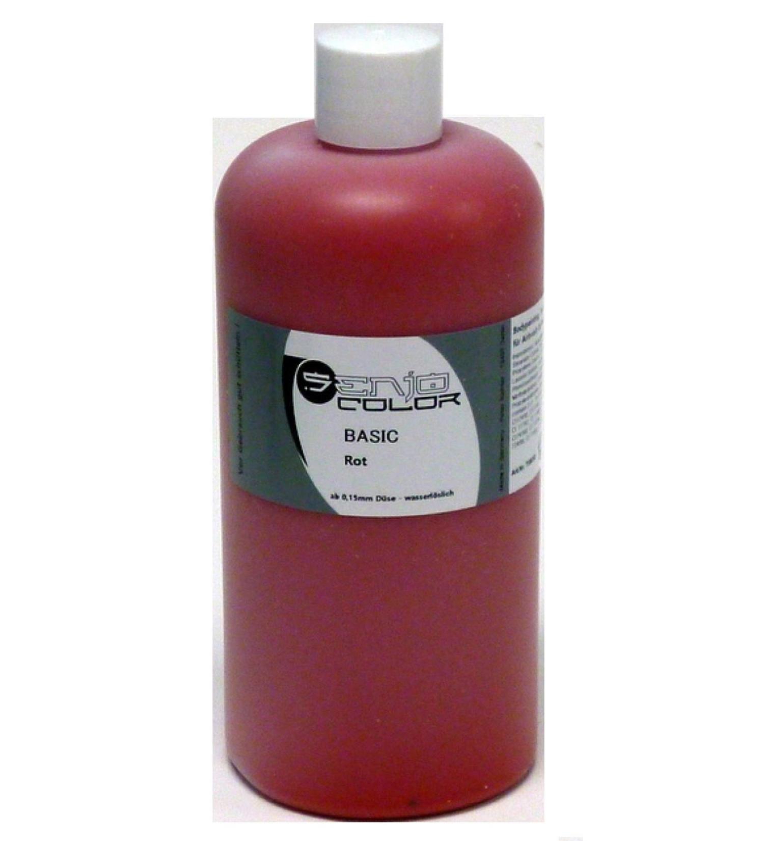Senjo Color Basic Body Painting Colors I Cosmetic Body Paint Water Soluble | Liquid for Airbrush and Brush I 500ml Red