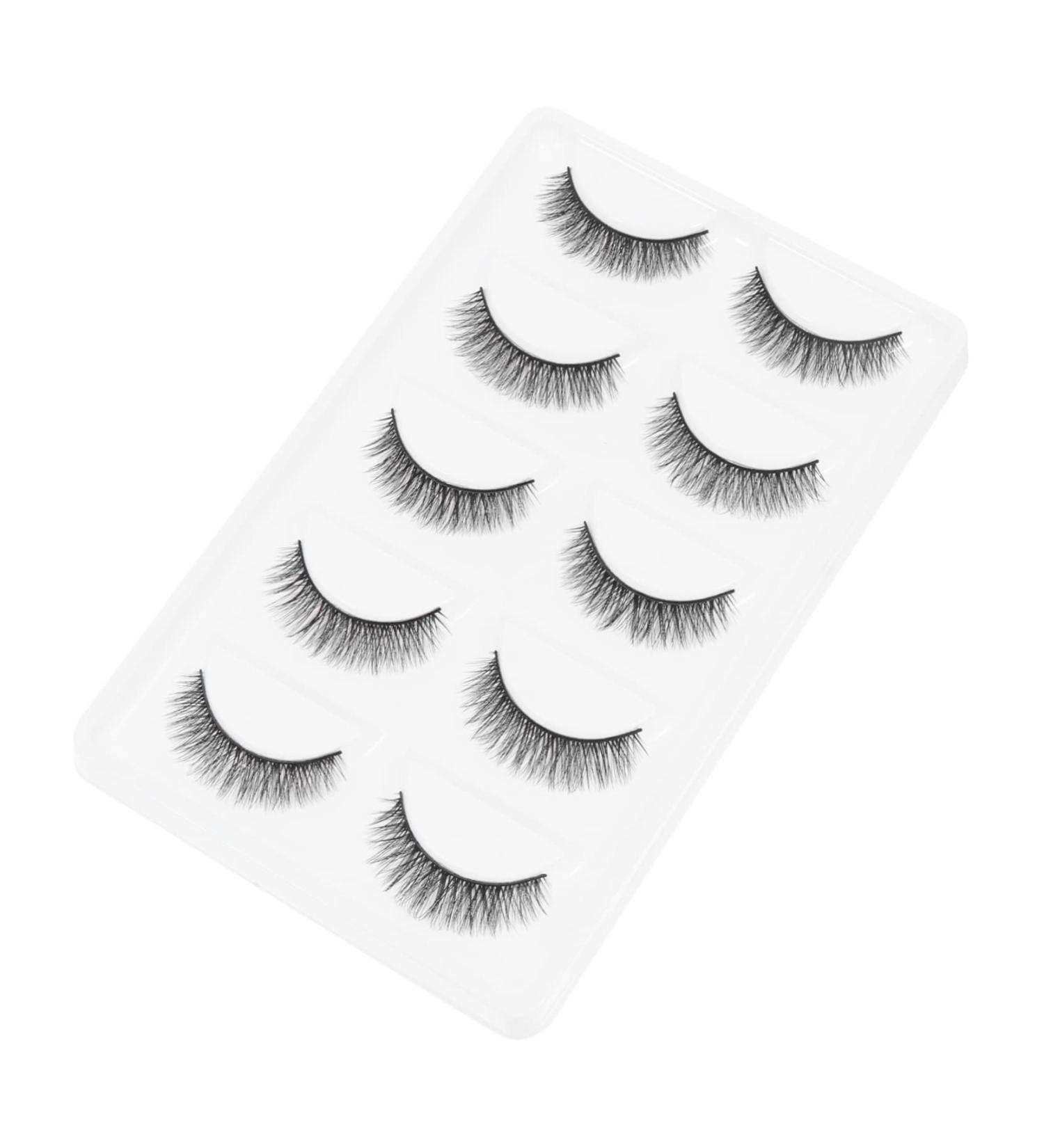 minkissy 15 Pairs Short False Eyelashes Reusable Eyelashes False Eyelashes Wispy Eyelashes Fake Cosmetic Eyelashes Lashes Stage Eyelash Artificial Fiber Manual Accessories 3d - Buy Online on GoSupps.com