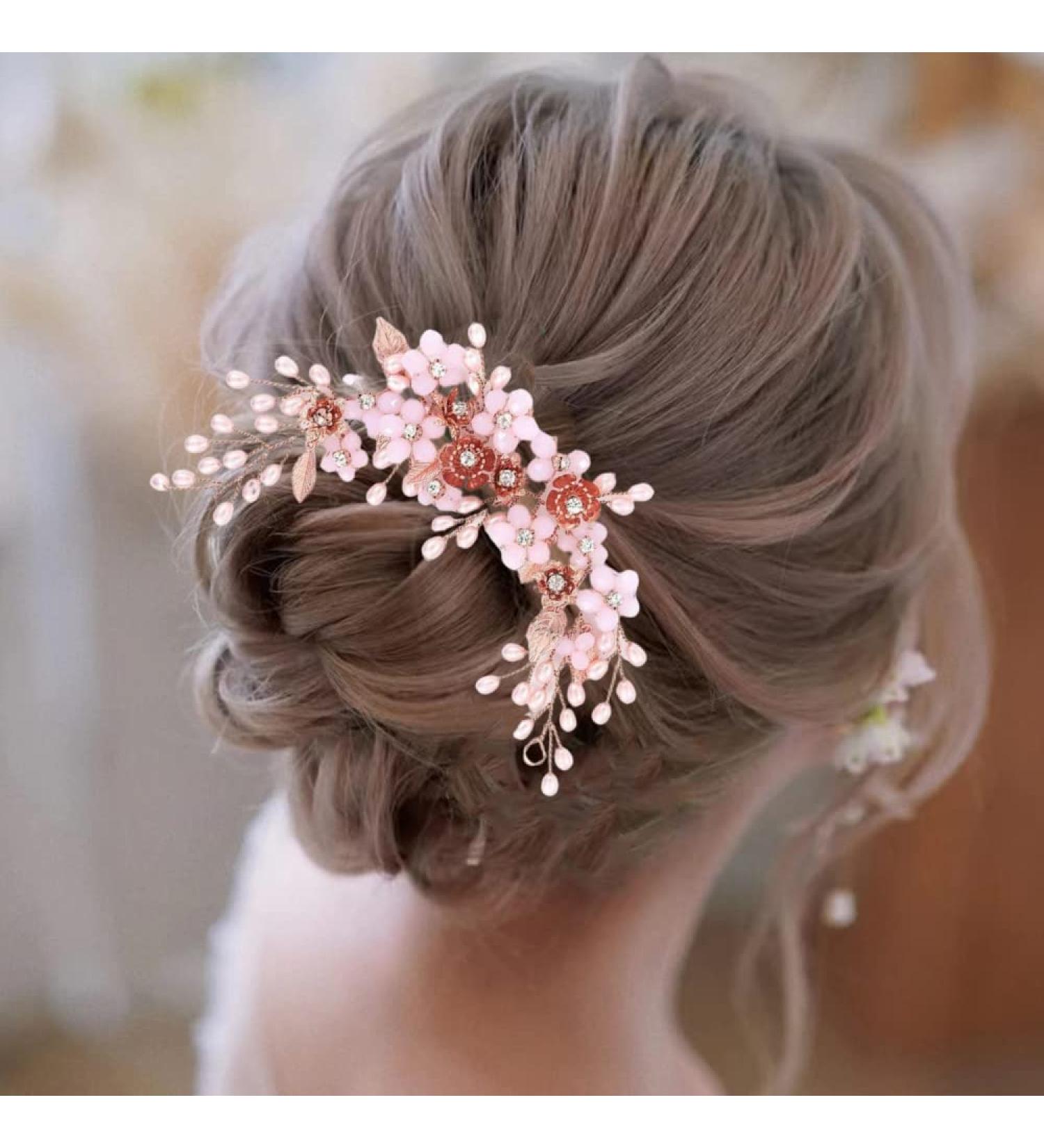 ISLHJDD Crystal Bridesmaid Hair Accessories Wedding Hair Vine Pearl Hair Clips Bridal Hair Barrettes Pins Bridal Headband - Buy Online on GoSupps.com