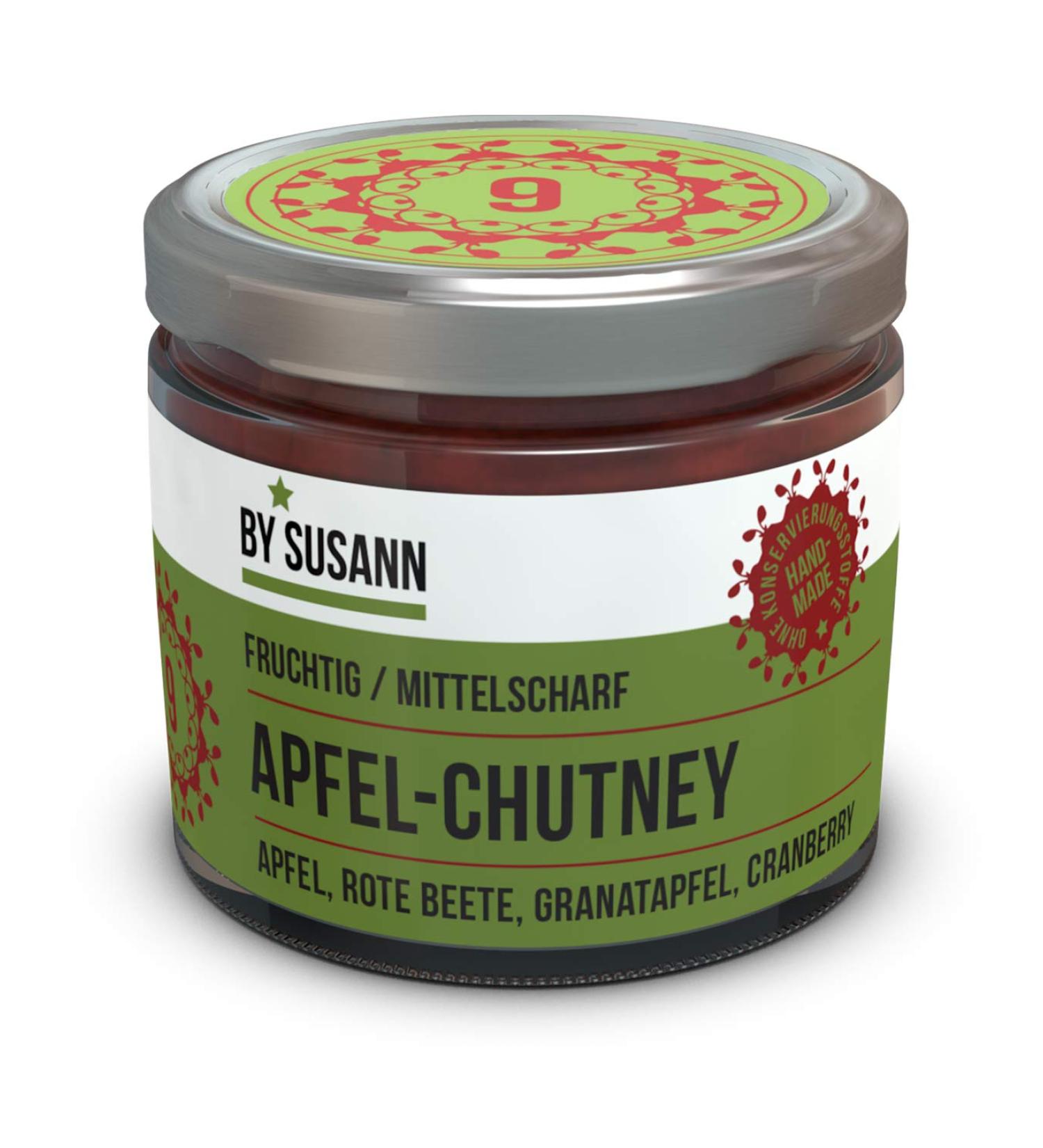BY SUSANN - 09 Apple Chutney 150g Jar | Intense Fruity Flavor & Medium Heat | International Shipping Available - Buy Online on GoSupps.com