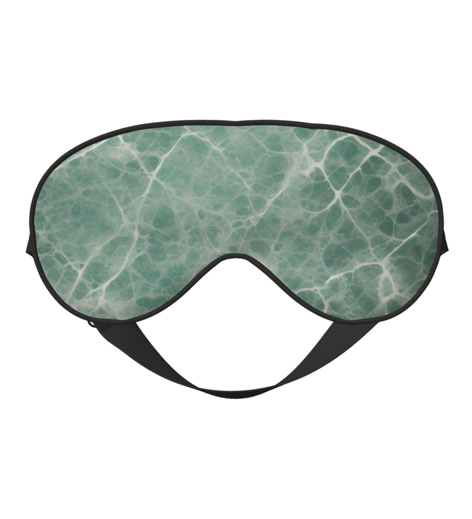 Buy Reusable Sleep Mask for Women & Men - Soft Blackout Eye Masks for Travel & Better Sleep | Marble Blue Grey - Buy Online on GoSupps.com