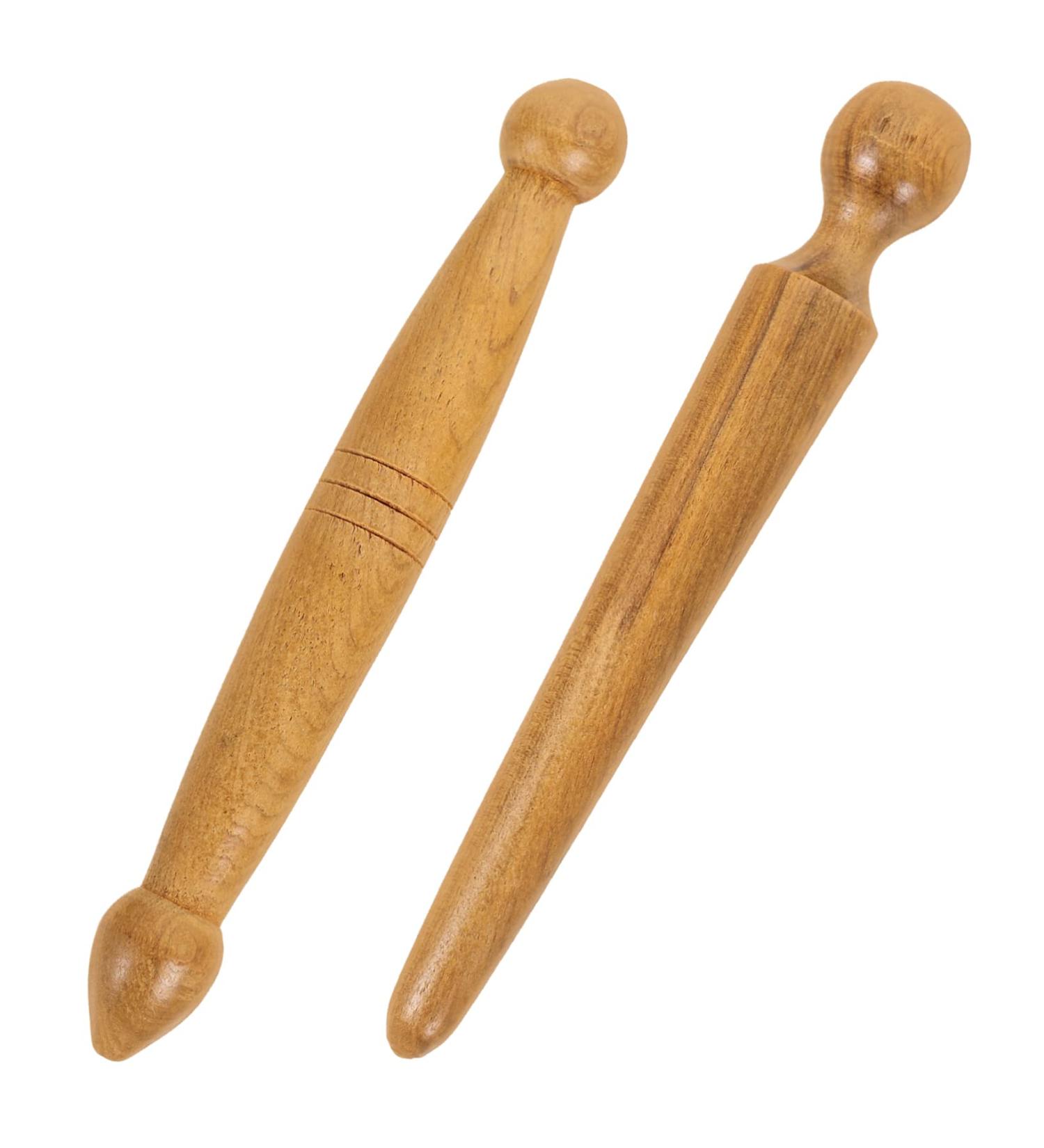 10-Piece Foot Tensioning Rods & Body Massage Tools - Manual Wood Hand & Foot Massager Roller for Ultimate Relaxation - Buy Online on GoSupps.com