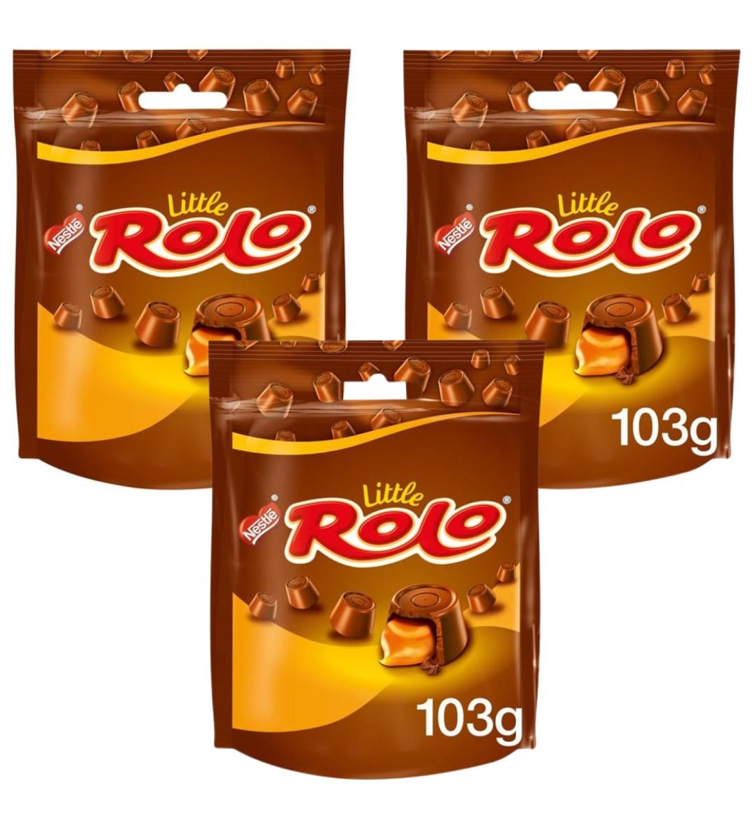 Milk Chocolate Caramel Bundle With Little Rolo Milk Chocolate Caramel Sharing Pouch 103g (3 Pack)