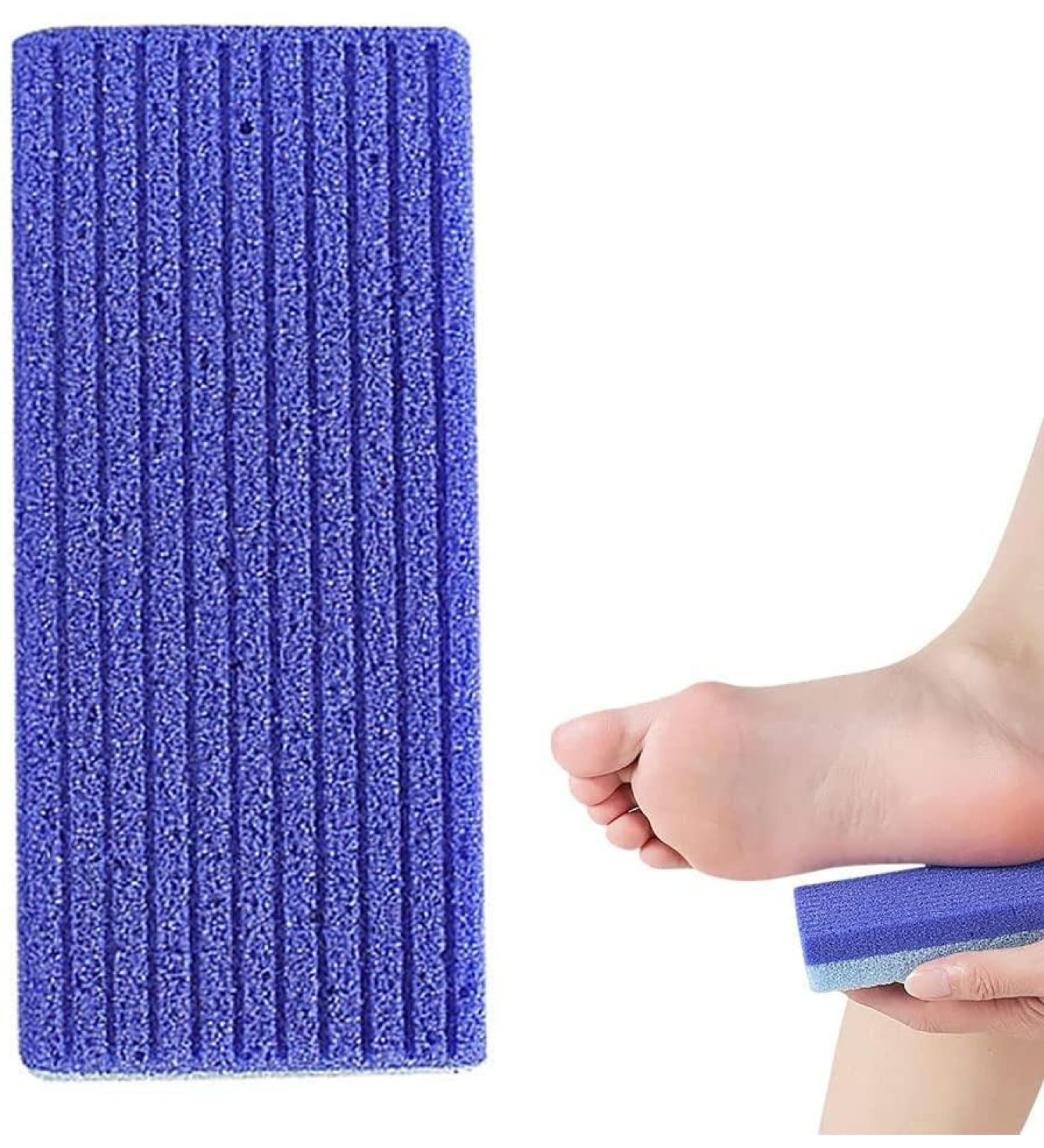 Foot Pumice Stone Exfoliating Pumice Stone Foot Scrubber Sponge Hard Skin Removal Foot Care for Callus Remover Feet Smooths Skin - Blue - Buy Online on GoSupps.com