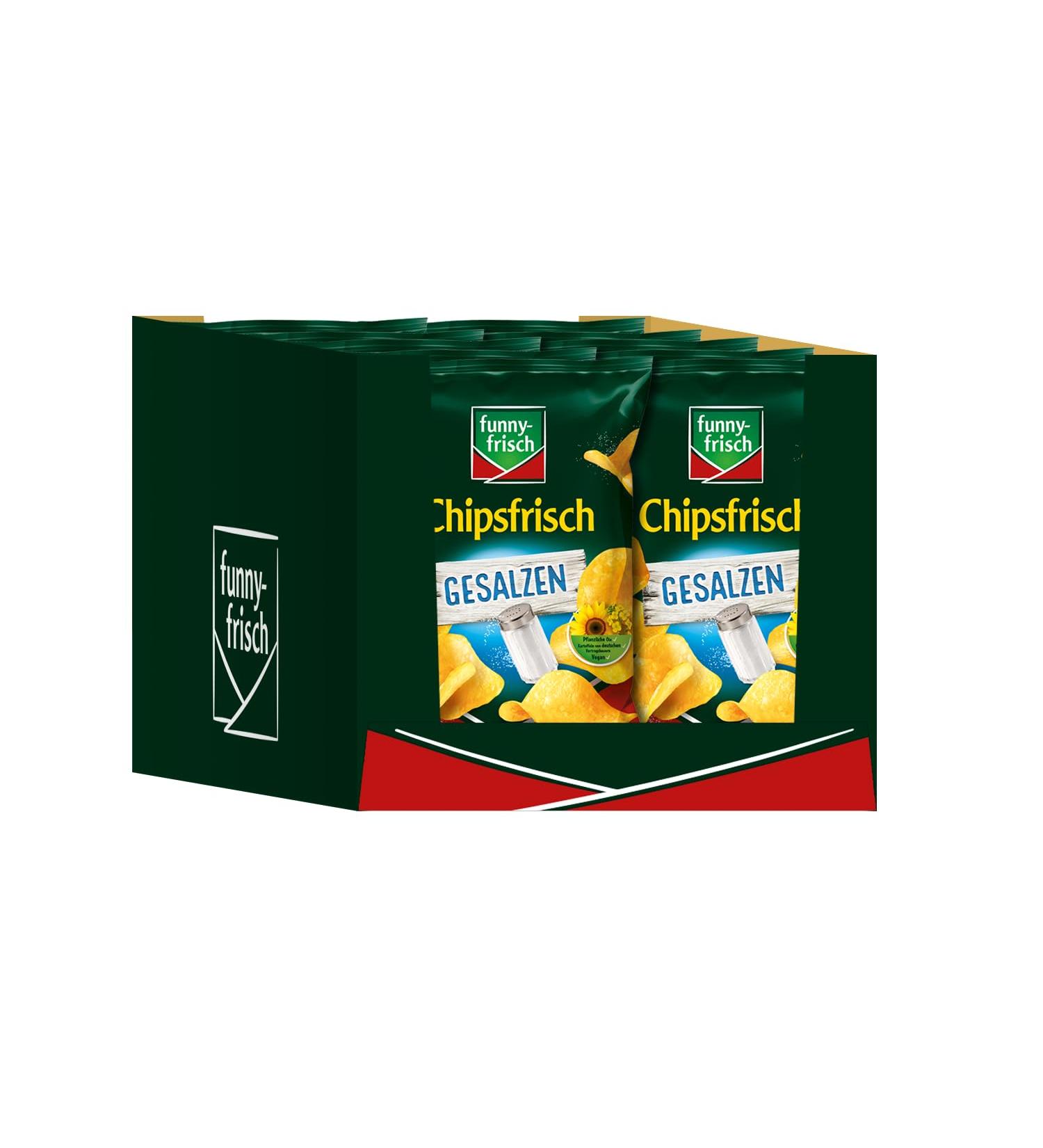 funny-frisch Chipsfreshly salted pack of 10 (10 x 150 g)