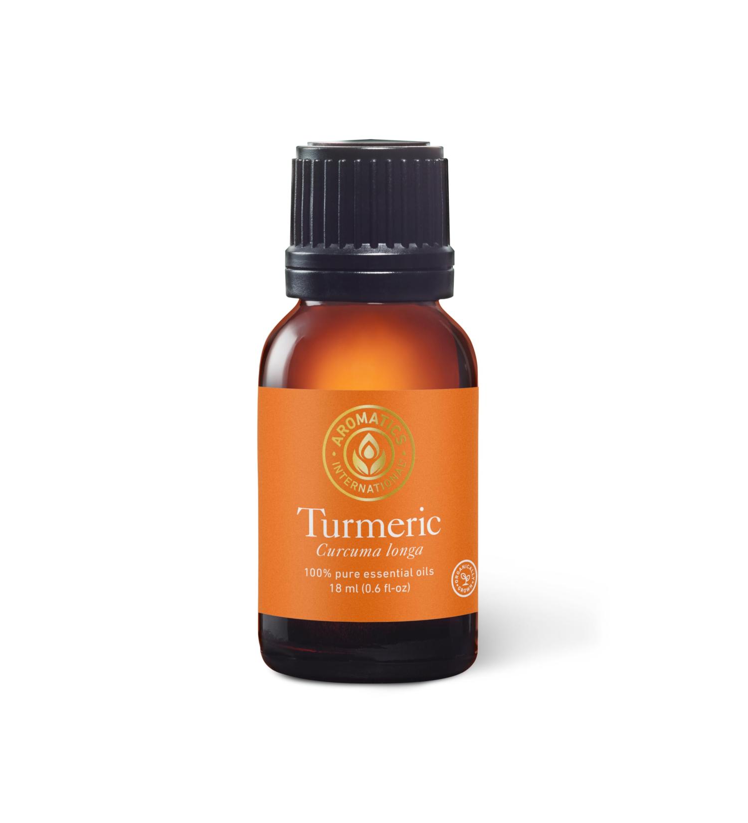 Aromatics International Premium Organic Turmeric Essential Oil 18ml | 100% Pure Essential Oil for Diffusion & Aromatherapy Turmeric 0.6 Fl Oz (Pack of 1) - Buy Online on GoSupps.com