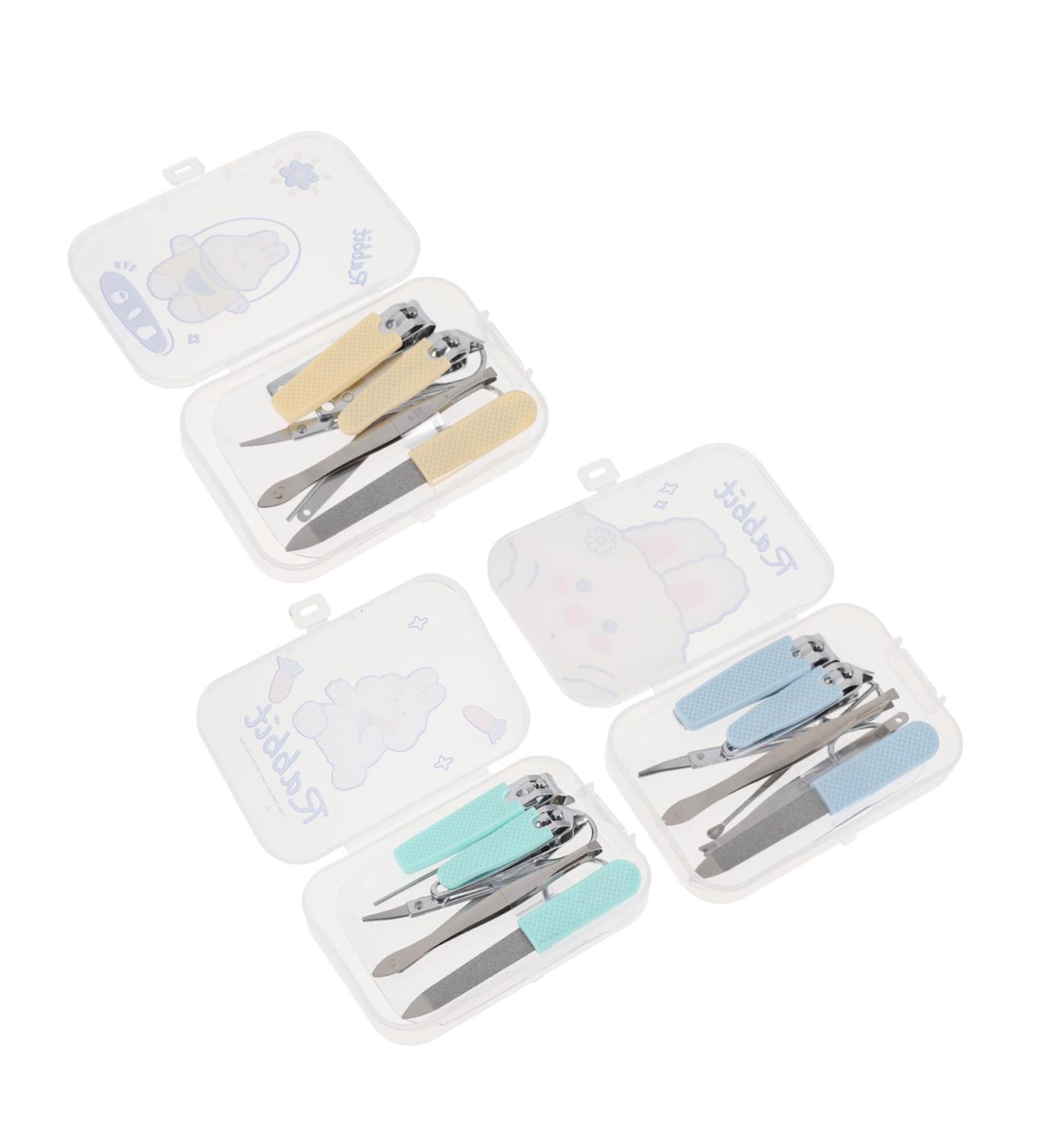 minkissy 3 Sets Nail Set Manicure Grooming Kit Nail File Kit Nail File Head Portable Nail Clipper Nail Care Finger Nails Art Plier Gel Kit Stainless Steel Multifunction Baby Sharpener - Buy Online on GoSupps.com
