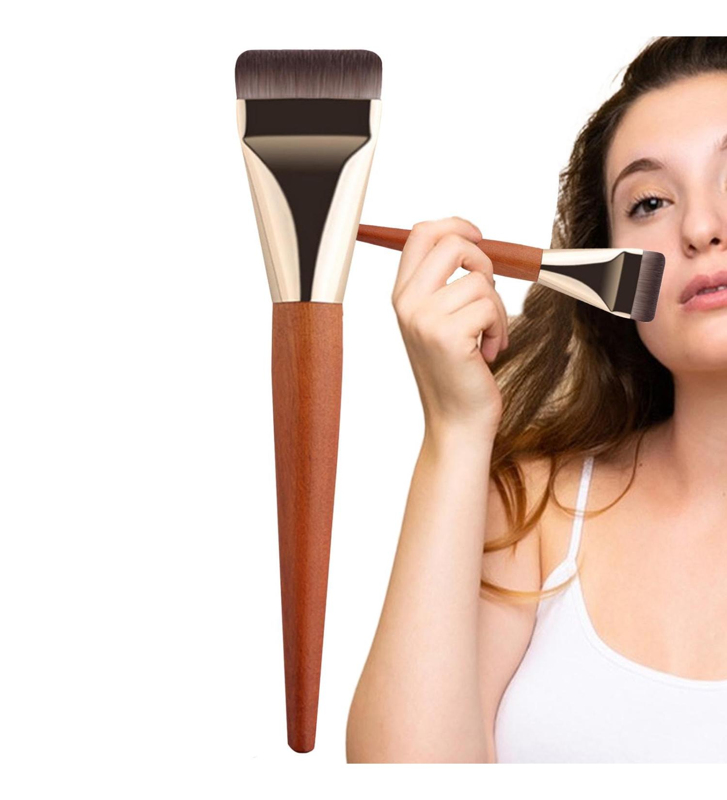 Ultra Thin Flat Foundation Brush Foundation Brush for Liquid Makeup Soft Bristles Traceless Foundation Pinsel Flat Makeup Brush Beauty Brushes for Face Makeup and Cosmetic Application - Buy Online on GoSupps.com