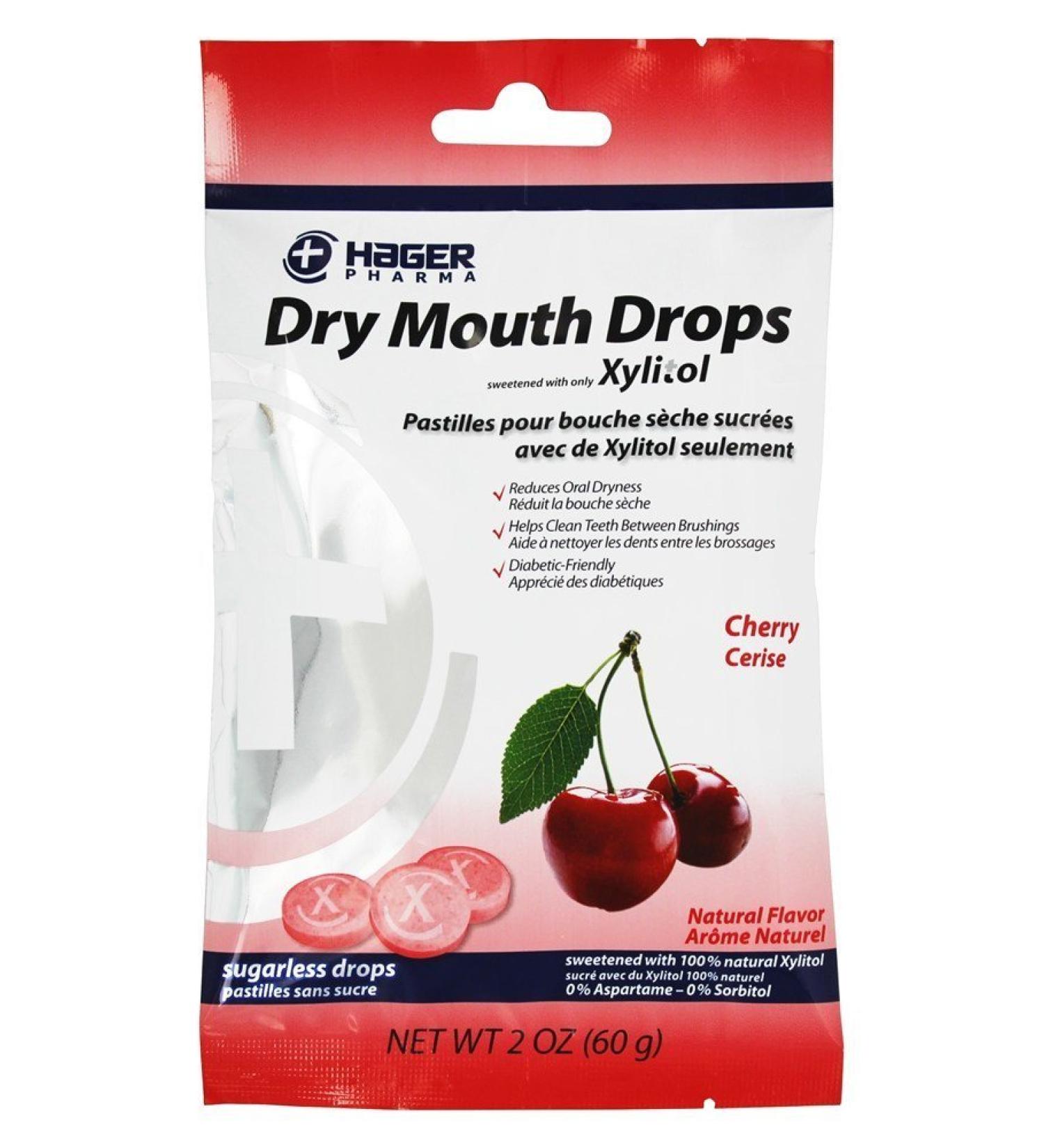 Dry Mouth Drops Cherry 2 Oz
