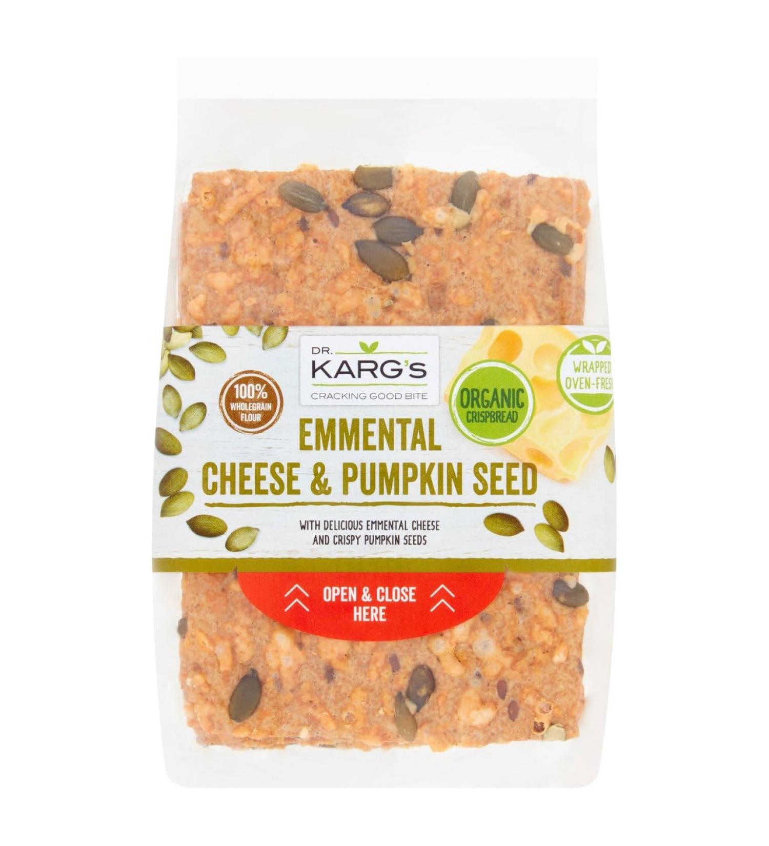 Dr Karg Organic Emmental Pumpseed Crispbread 200 g - 5 Pack - Buy Online on GoSupps.com