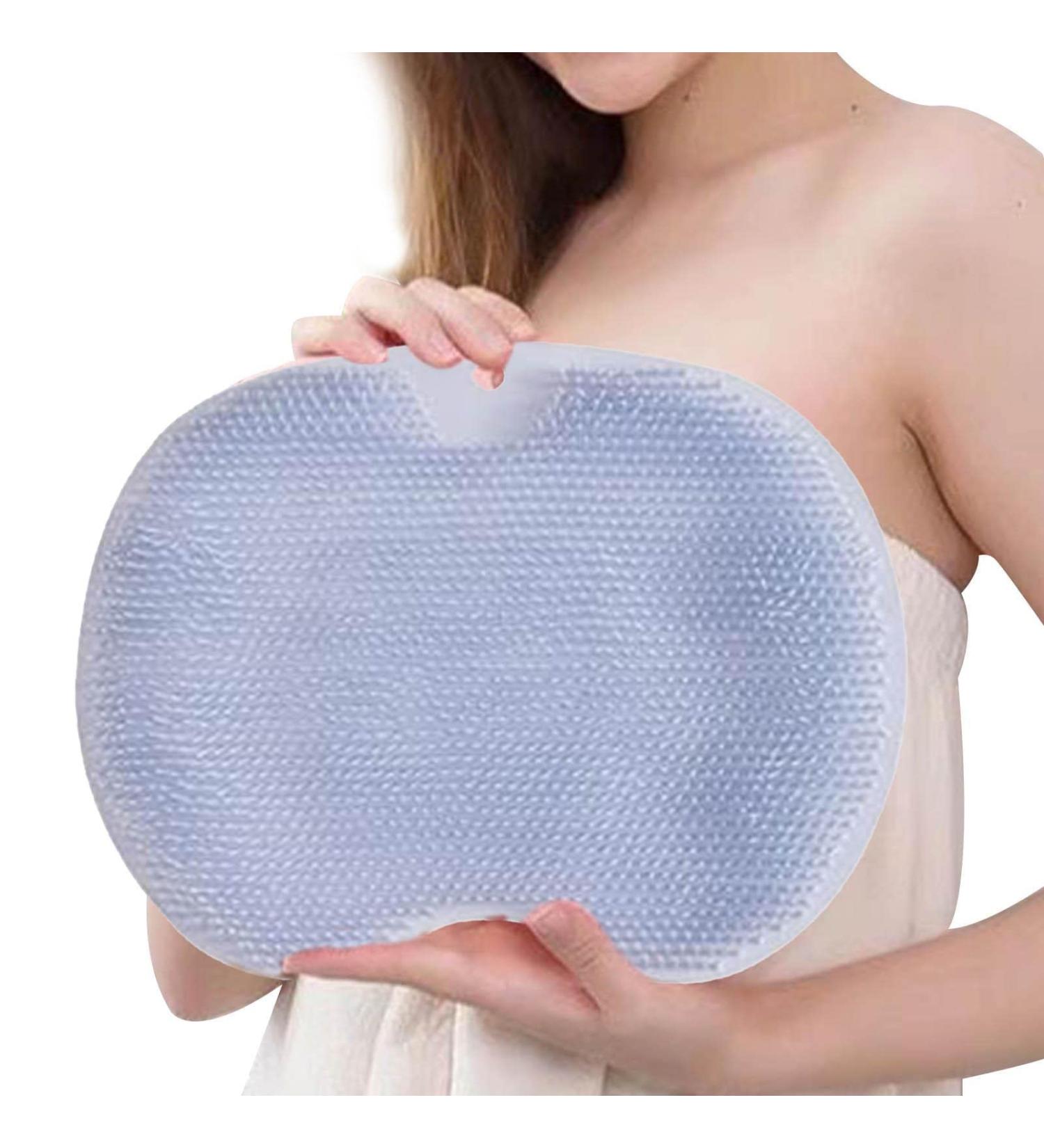 Bexdug Footrubber Cleaner Massager - Set of 4 Anti-Slip Foot Scrubbers with Suction Cups for Deep Cleaning and Relaxation - Blue - Buy Online on GoSupps.com